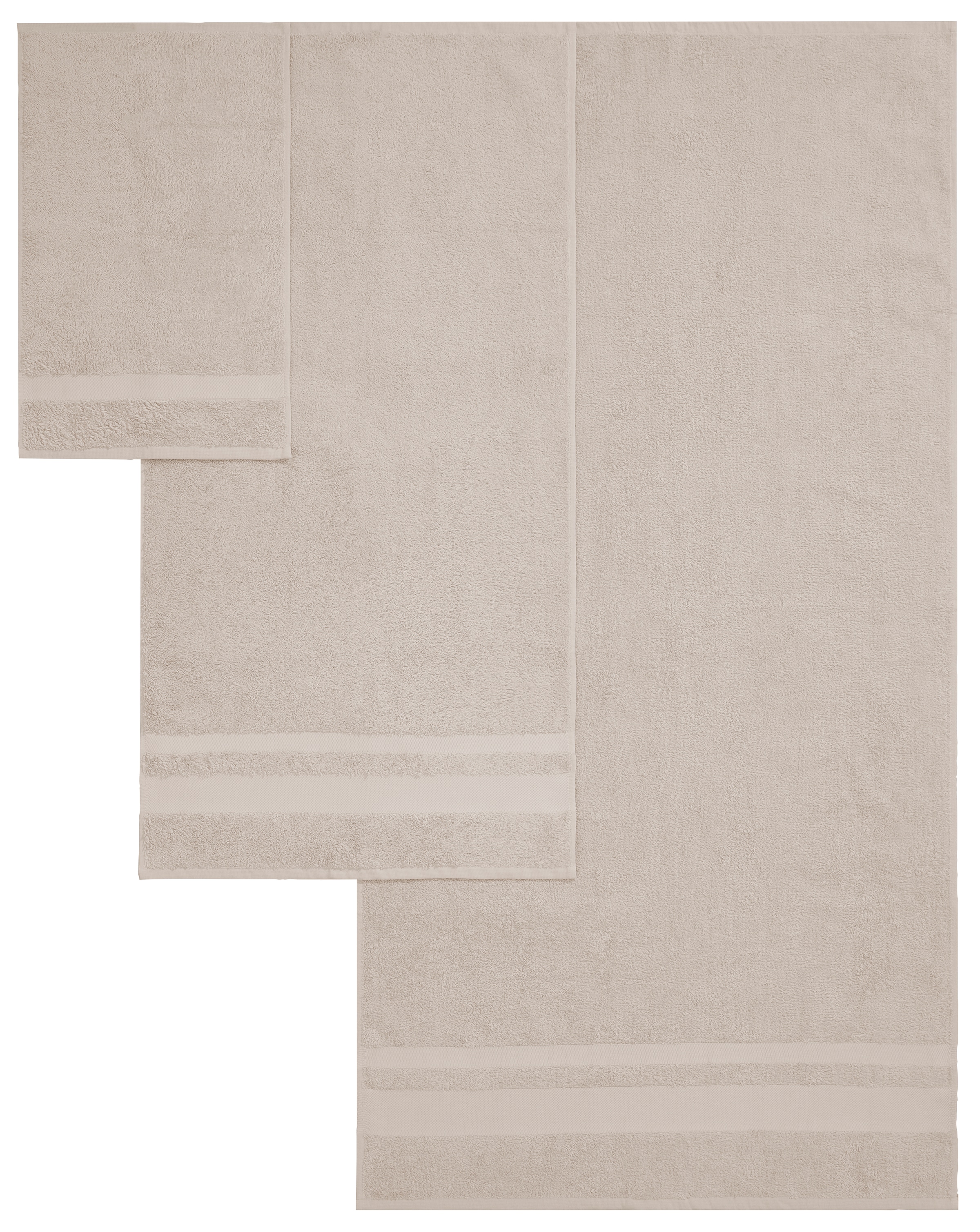 my home Handtuch Set »Vanessa, 10-tlg Handtuch-Set, in Standard- und Premium-Qualität, weich«, Set, 10 tlg., Walkfrottee, 100% Baumwolle, Duschtücher, Handtücher, Gästetücher, mit Bordüre