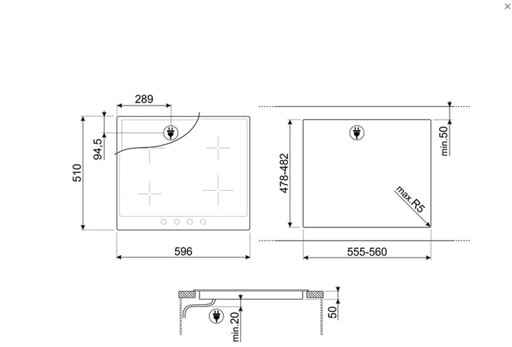 Smeg Induktions-Kochfeld »SI964NM«