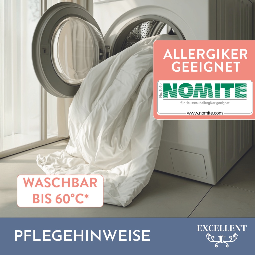 Excellent Federkopfkissen »Venedig «, Füllung: 85% Federn, 15% Daunen, Bezug: 100% Baumwolle, (1 St.), Kissen hergestellt in Deutschland, allergikerfreundlich, In den Größen: 40x40, 50x50, 40x60, 60x60, 40x80, 80x80 cm erhältlich!