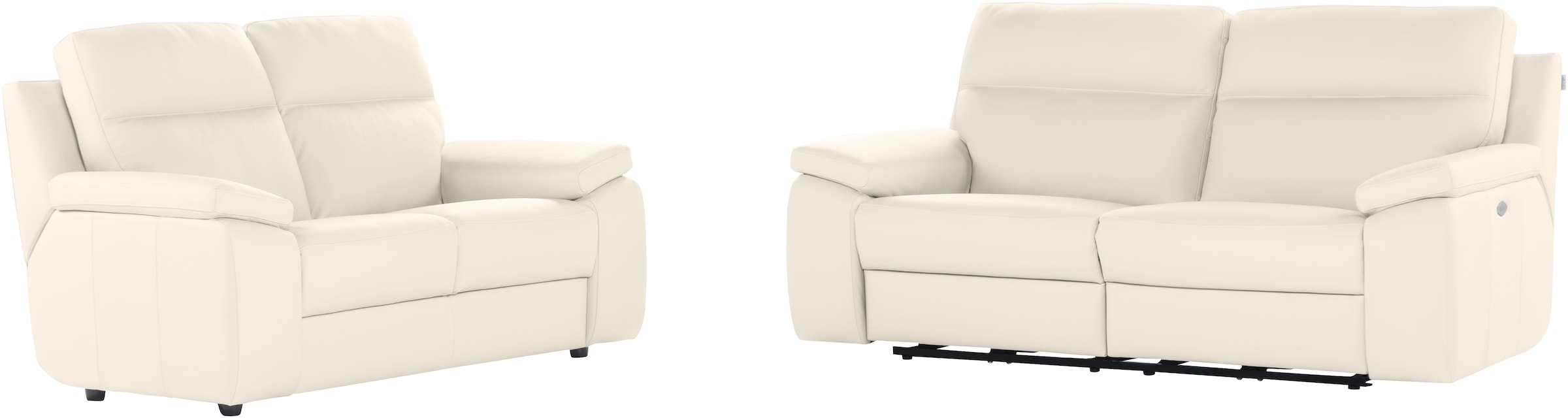 3-Sitzer »Primo, hoher Sitzkomfort mit tollem Design«, in Leder, optional mit...