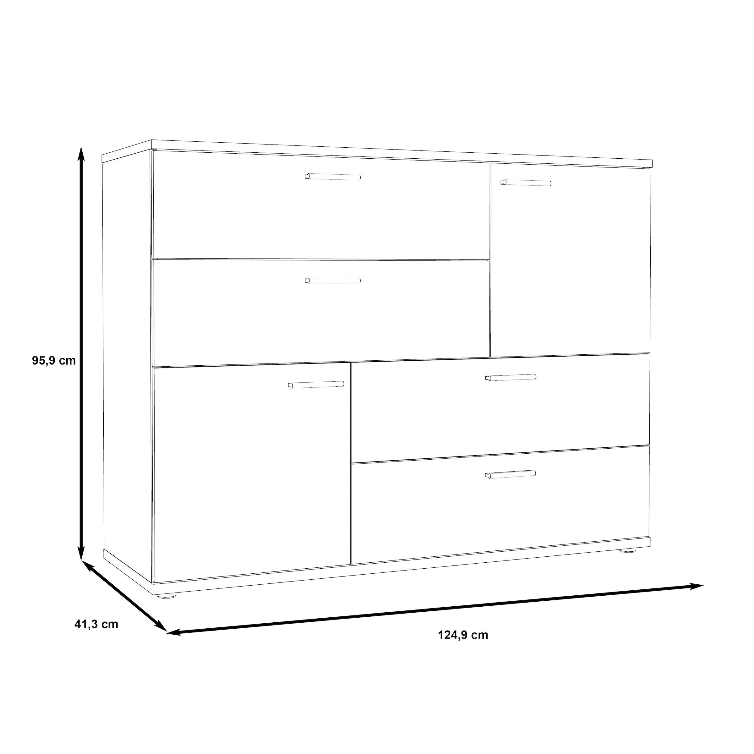 FORTE Kommode »Skive«, Breite ca. 125 cm