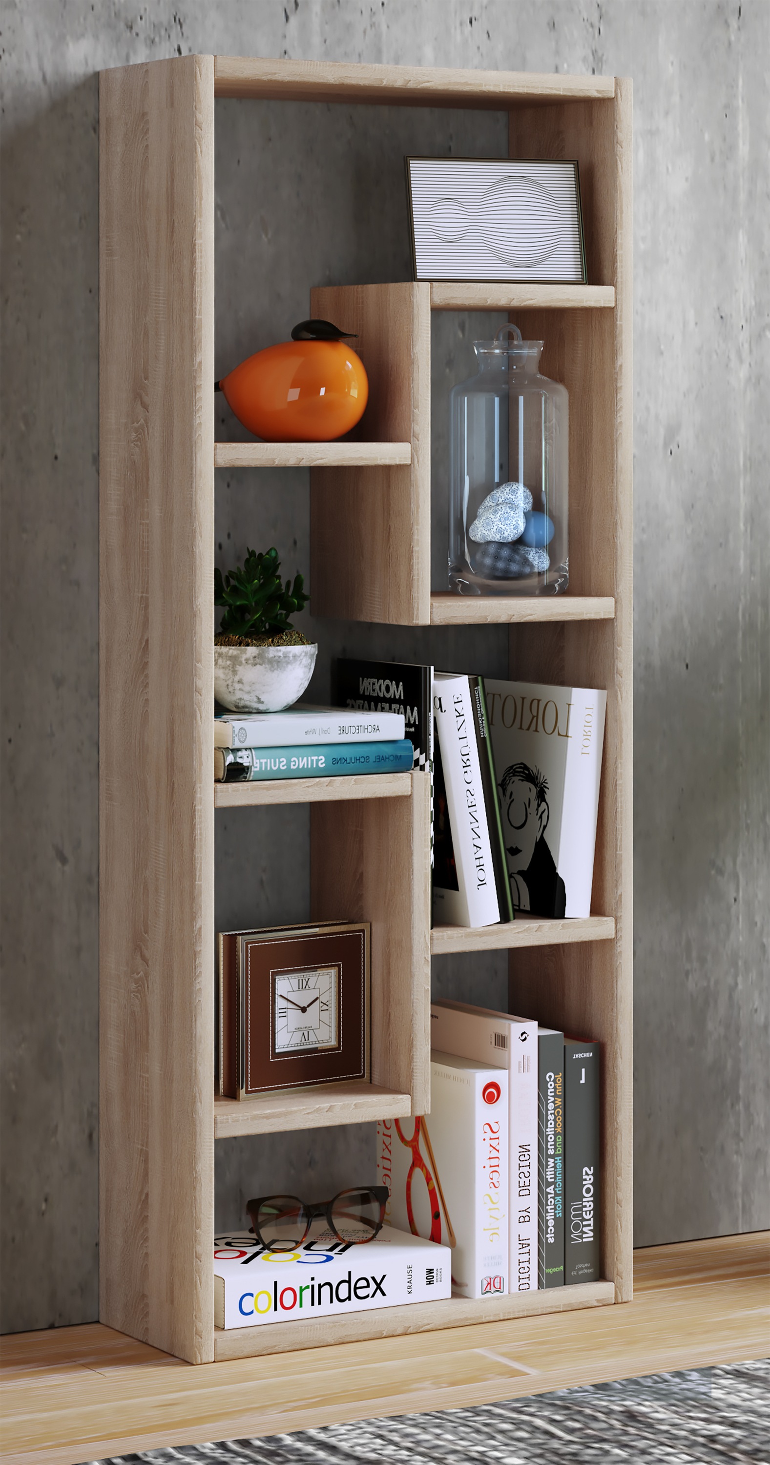 VCM Standregal »Holz Stand Regal Raumteiler Bücher Standregal Vilo« 1 Stk. tlg.