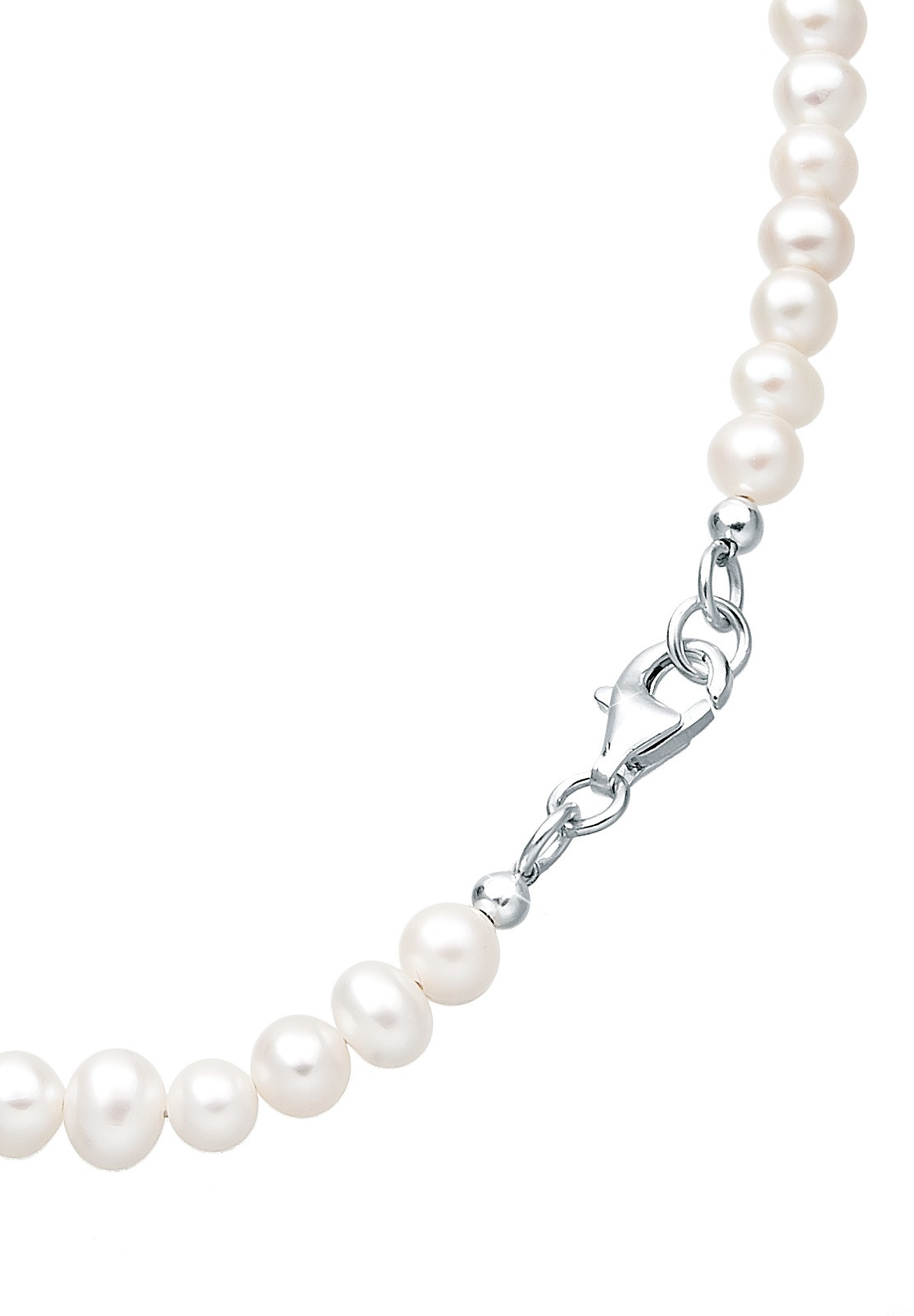 Elli Silberkette »Halskette Collier Süßwasserzuchtperle Zirkonia 925 Silber«