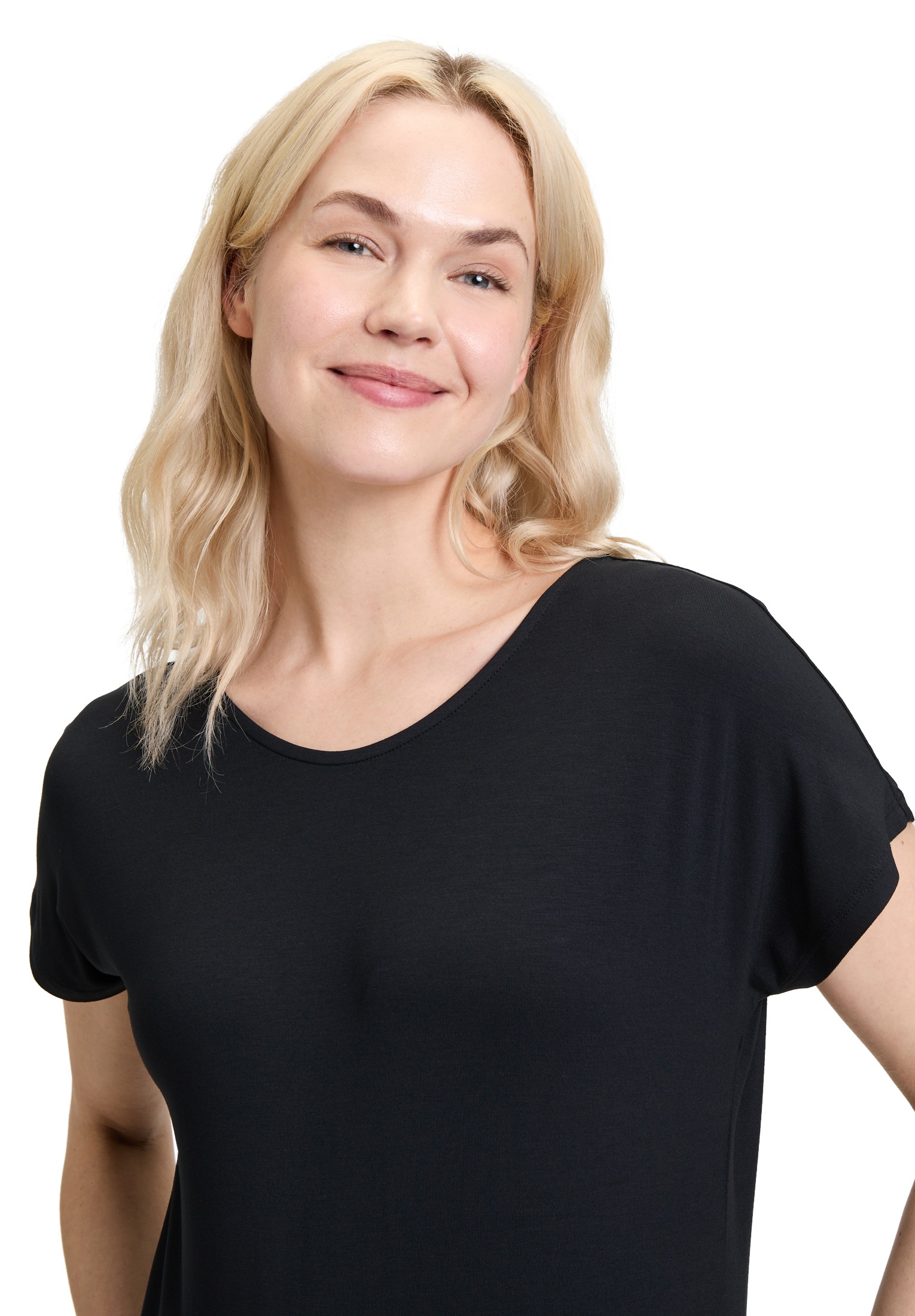 Betty Barclay Kurzarmshirt »Casual-Shirt mit V-Ausschnitt«