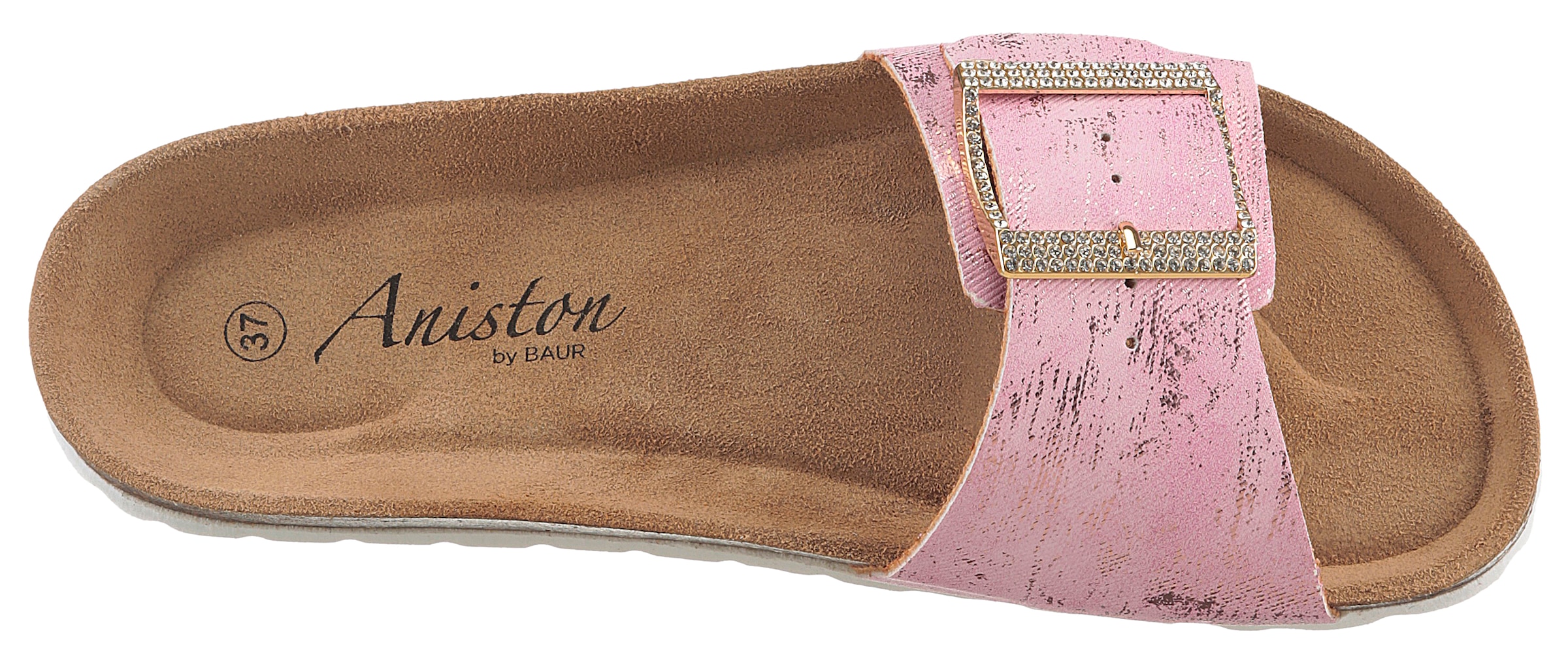 Aniston SHOES Pantolette, Sommerschuh, Strandschuh, Glitzersteine - NEUE KOLLEKTION