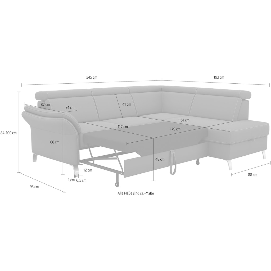 sit&more Ecksofa »Vincenzo«