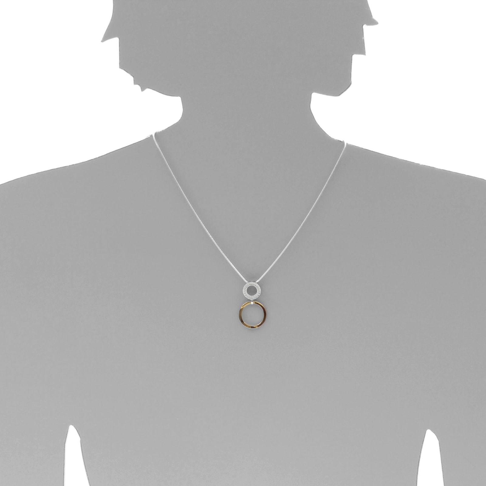OSTSEE-SCHMUCK Kette mit Anhänger »- Sunny Exklusiv - Silber 925/000 & Gold 585/000 - Zirkonia«