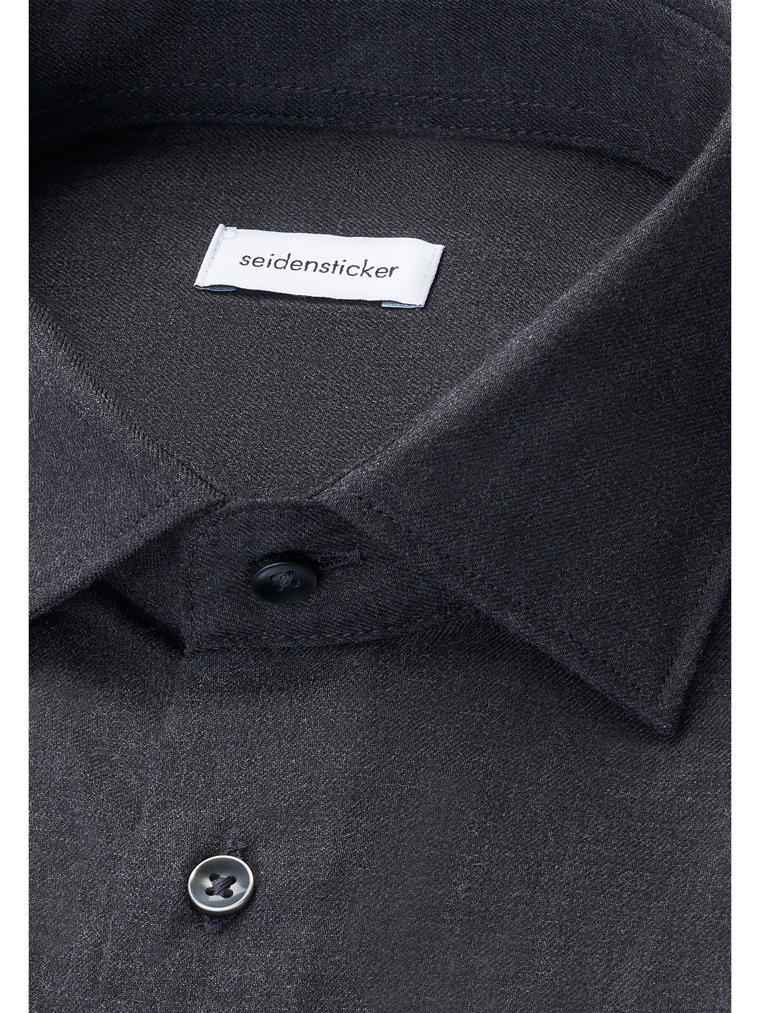 seidensticker Flanellhemd »Schwarze Rose« X-Slim 1/1 Kentkragen Uni