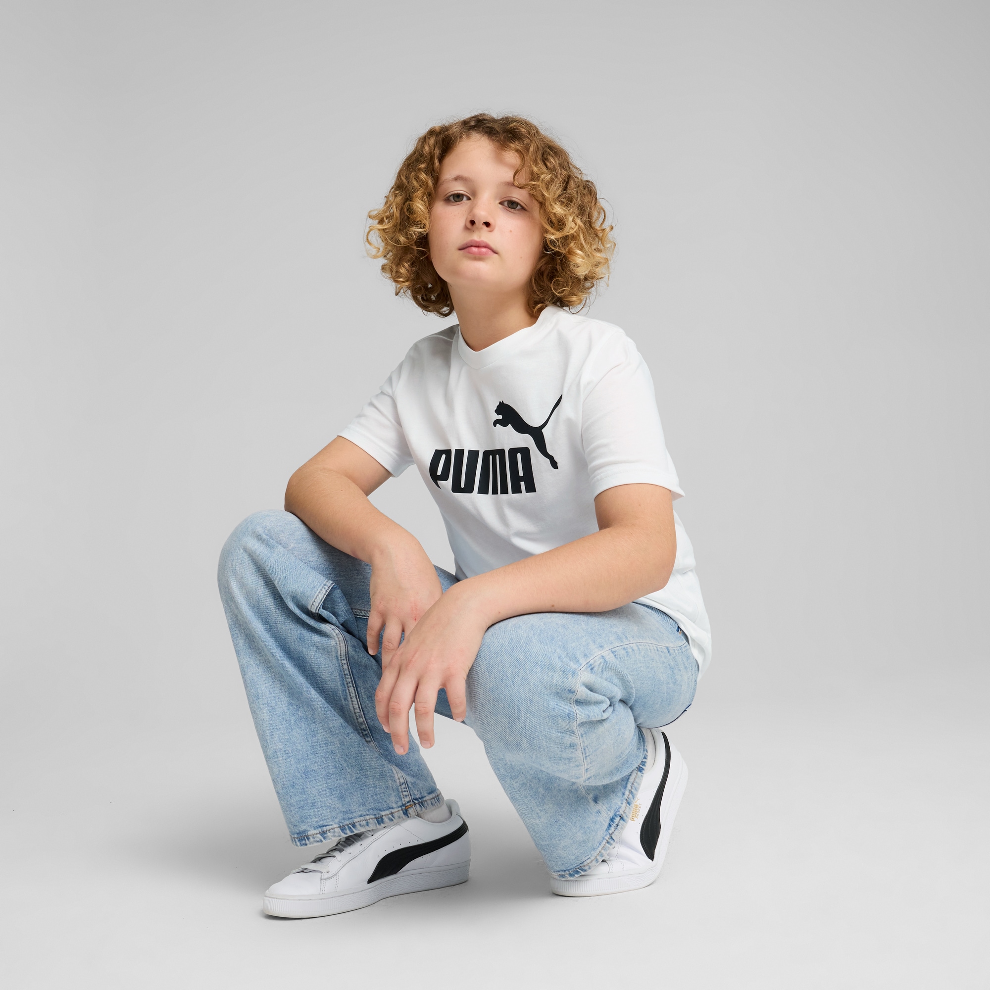 PUMA T-Shirt »ESS NO 1 LOGO TEE B« mit Rundhalsausschnitt, kurzärmlig, ohne Kapuze