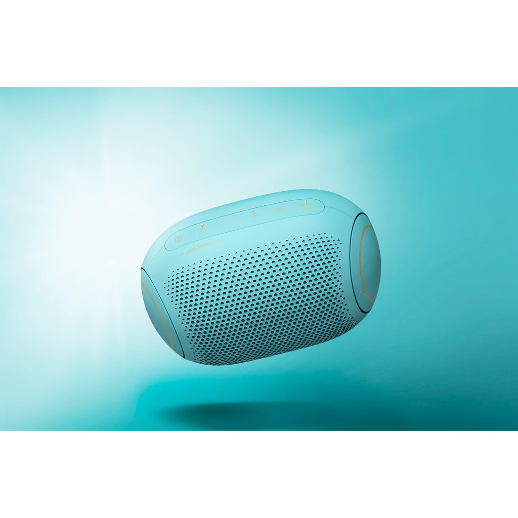 LG In-Ear-Kopfhörer »FN4  Macaron Jellybean Hardbundle«, Bluetooth, Sprachsteuerung-Noise-Reduction-LED Ladestandsanzeige-True Wireless, + Bluetooth-Speaker (UVP 69,99) + Macaron Case (UVP 9,99)