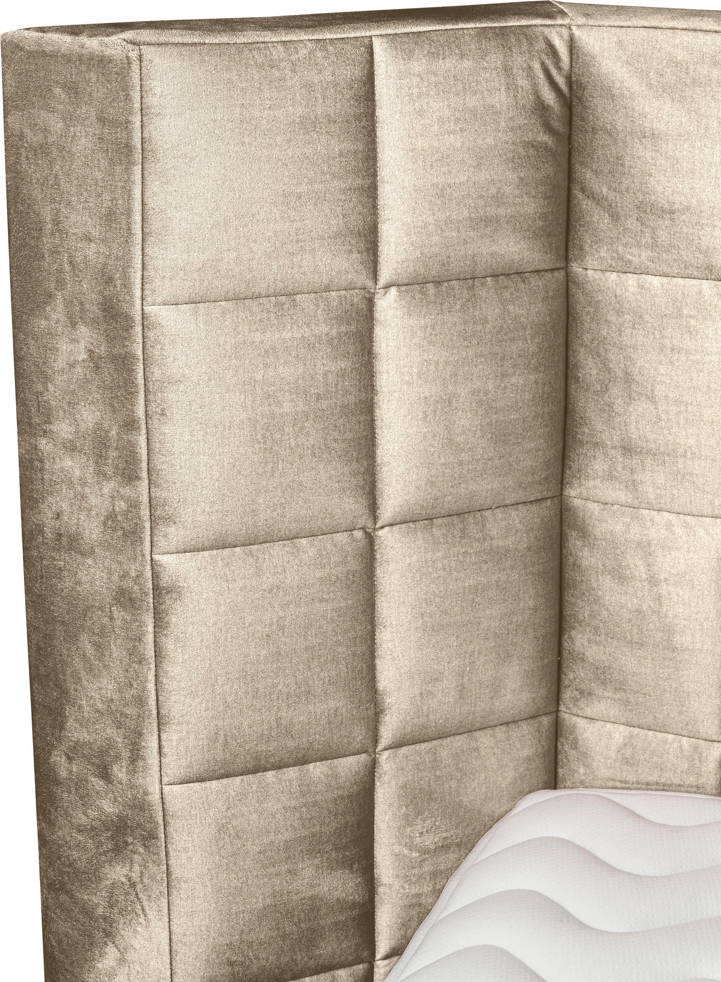 Home affaire Boxspringbett »Piazza« mit Steppung und Kopfteil mit seitlichen Flügeln