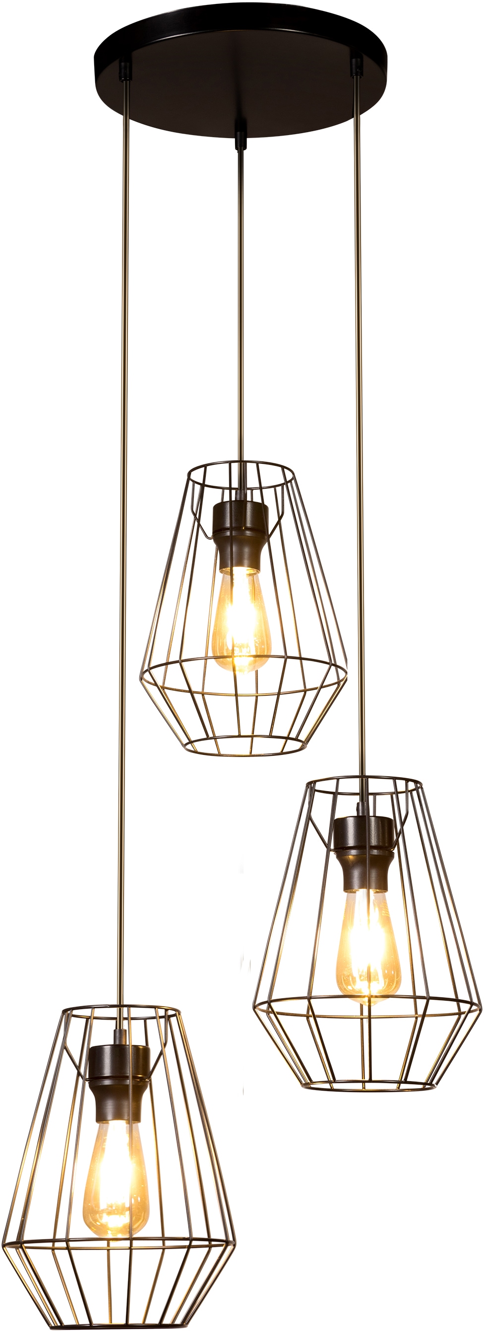 BRITOP LIGHTING Hängeleuchte »Endorfina«, 3 flammig, Leuchtmittel E27 | ohne Leuchtmittel-Leuchtmittel wechselbar, Dekorative Leuchte aus Metall, passende LM E27 / exkl., Made in Europe