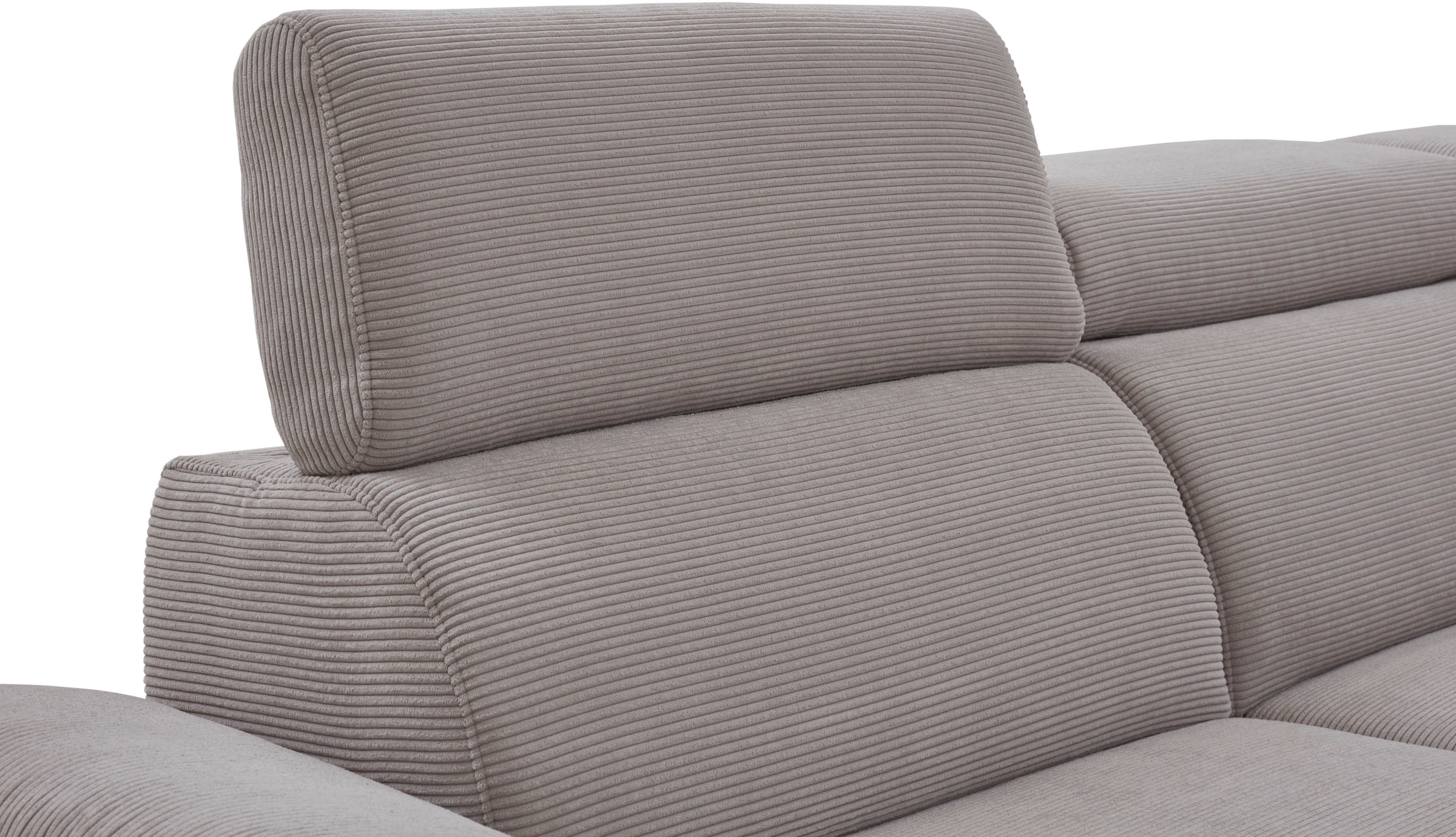 Home affaire Ecksofa »Arnayon mit Querschläfer-Bettfunktion, Schlafsofa, großer Bettkasten«, manuelle Kopfteilverstellung, Tonnentaschen-Federkern, Feincord L-Form