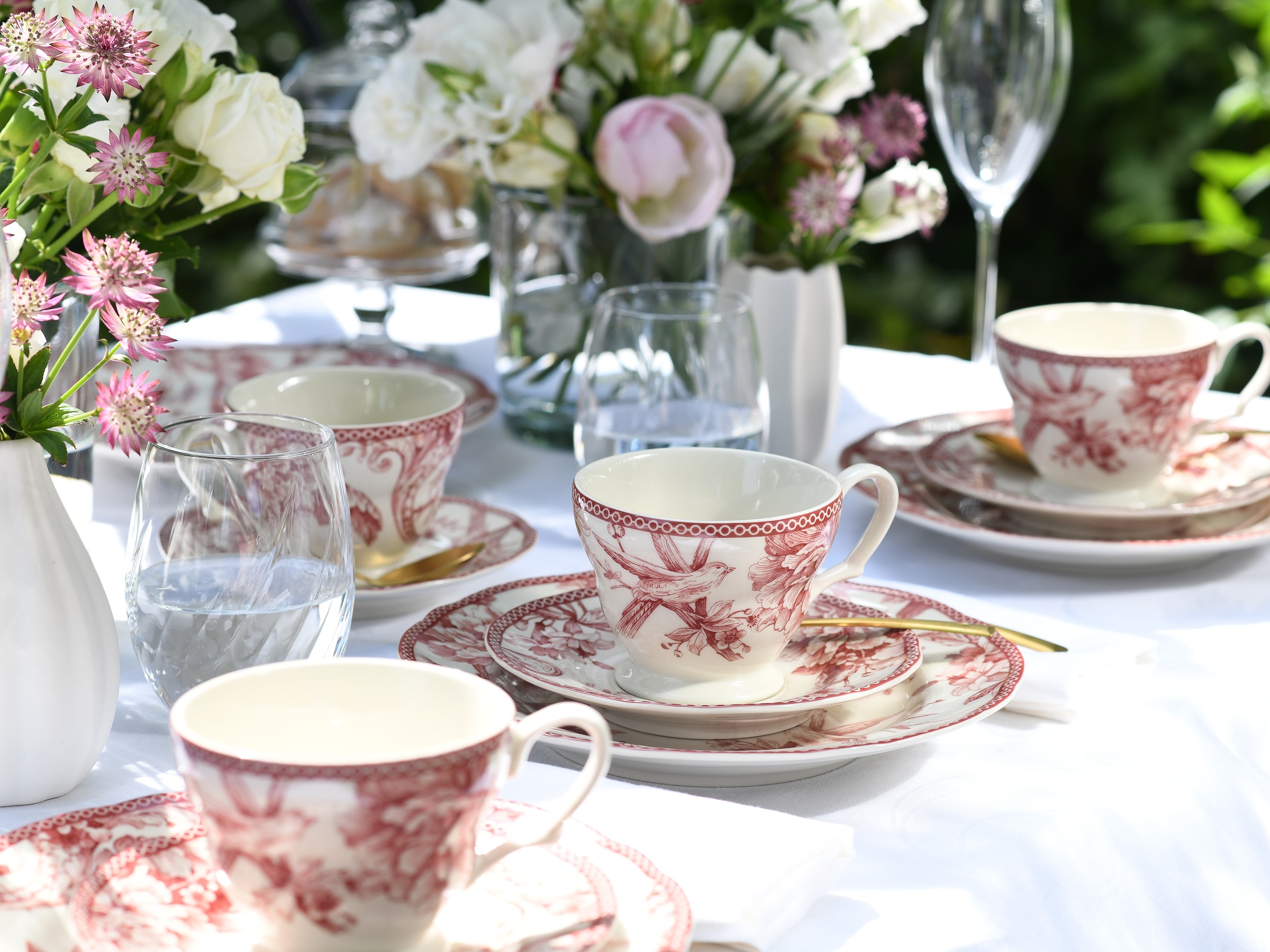 CreaTable Kaffeeservice »Adelaide, Service 12-tlg.« Nostalgischer Vintage Dekor, Elegante Form
