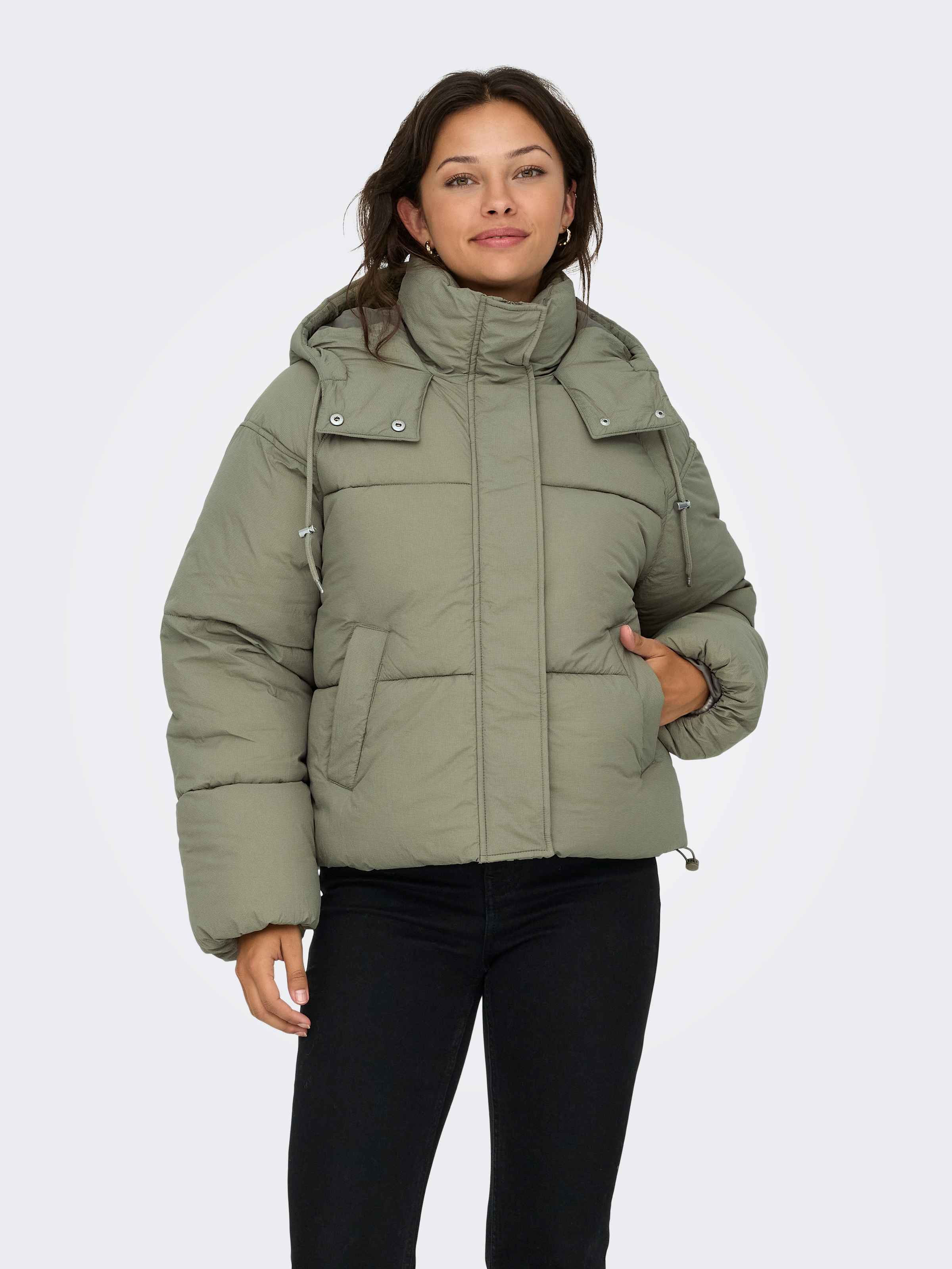ONLY Steppjacke »ONLHOPE SHORT PUFFER JACKET CC OTW« mit Kapuze