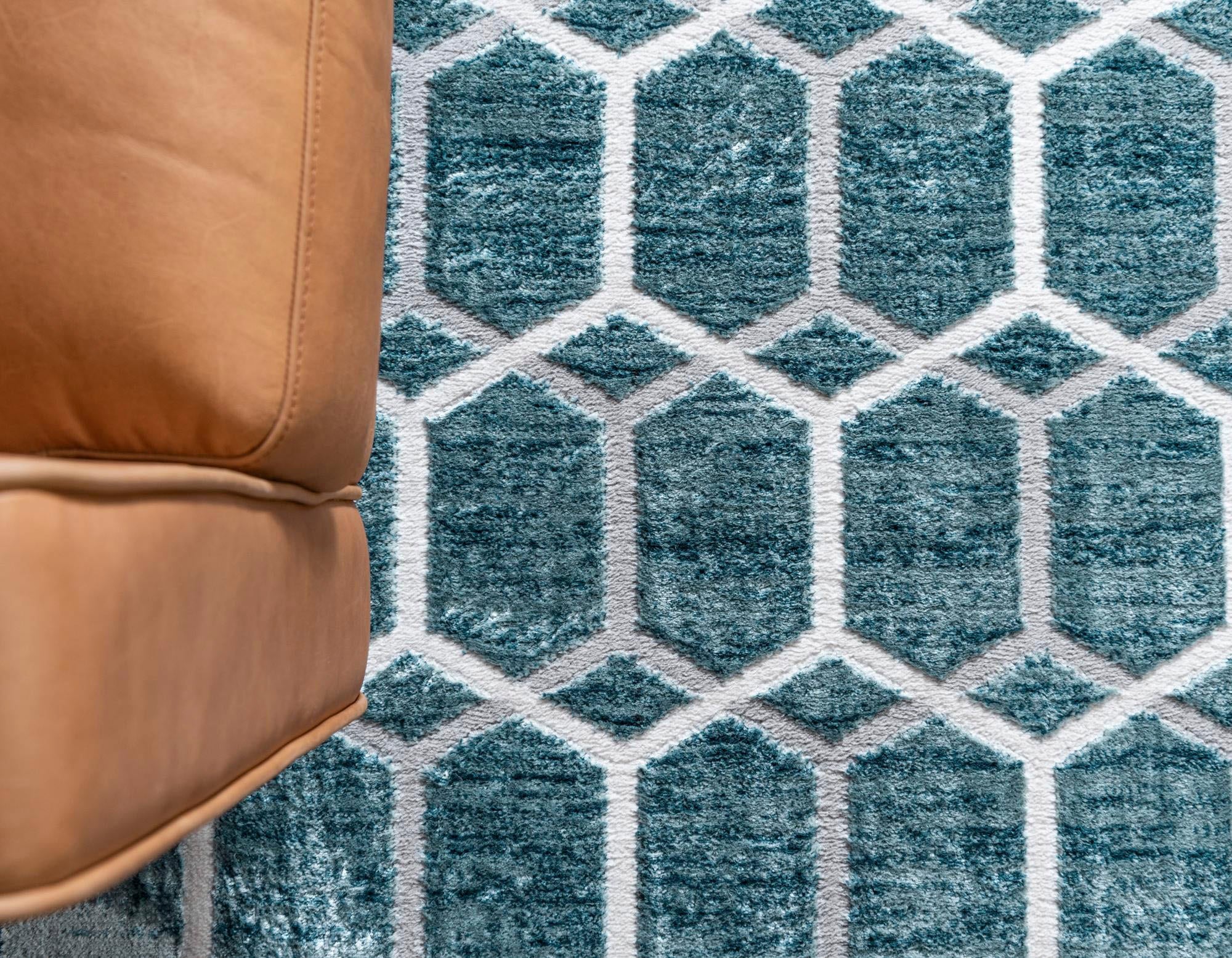 Myflair Möbel & Accessoires Teppich »Titan Trellis«, rechteckig, 13 mm Höhe, Kurzflor, gewebt, modernes geometrisches Design