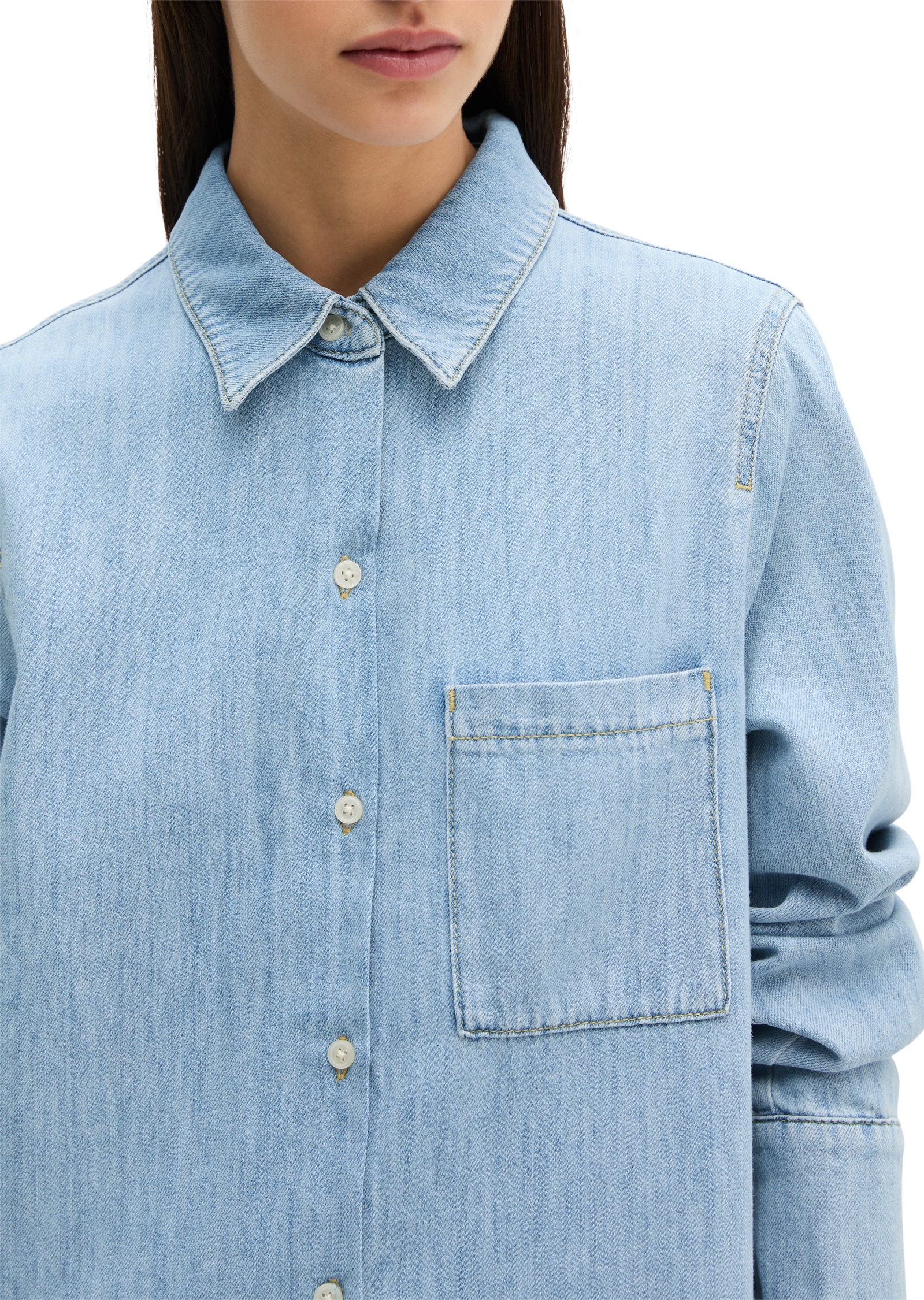 Marc O'Polo Jeanskleid A-Shape aus fließendem Organic Cotton