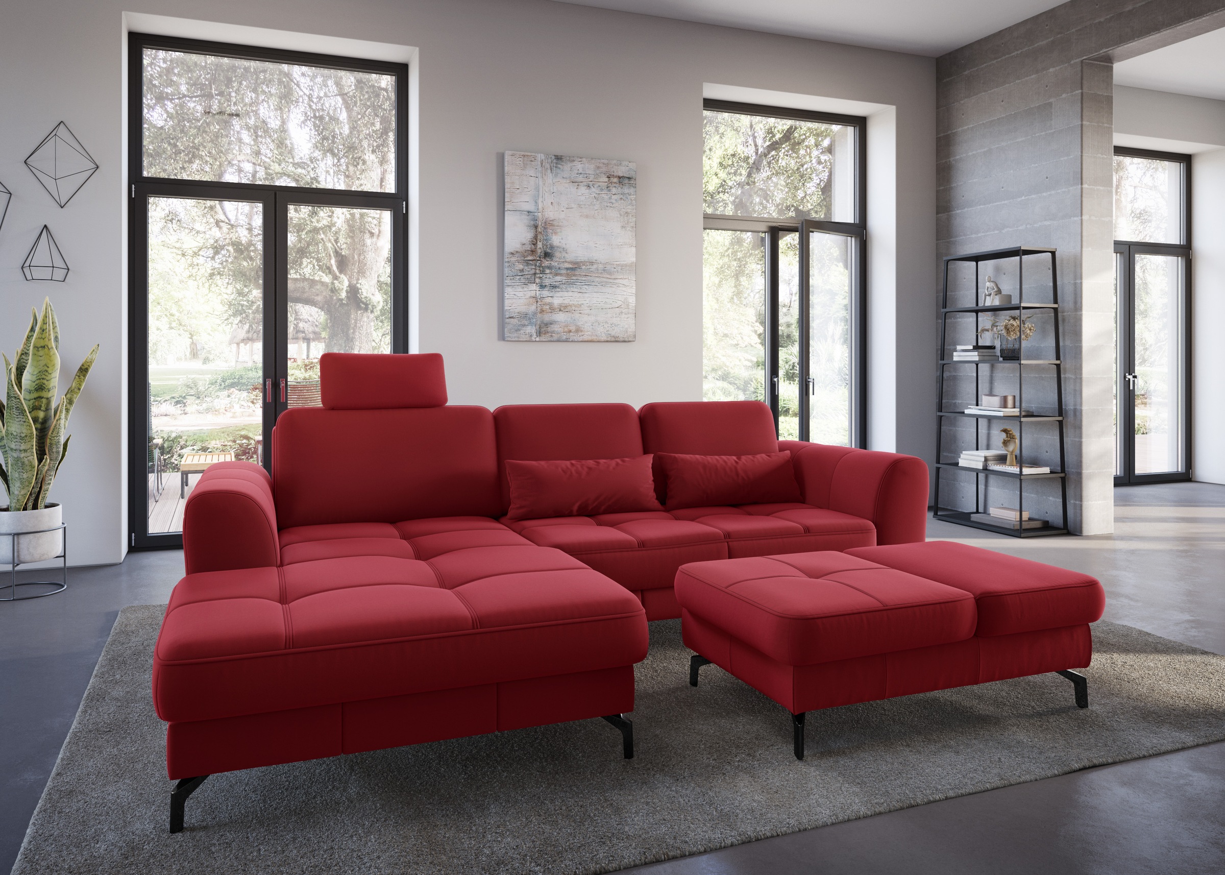 sit&more Hocker »Bendigo«, mit Klappfunktion, Bodenfreiheit 12 cm, wahlweise in 2 Fußfarben