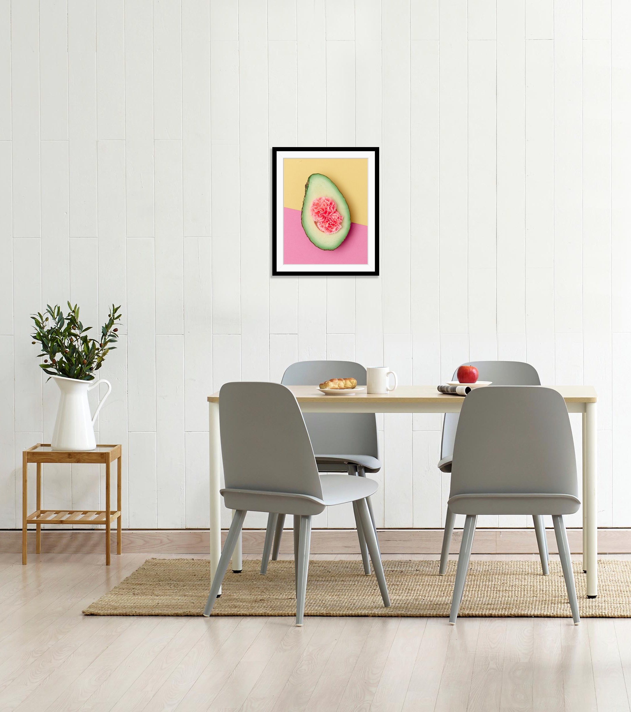 queence Bild »Tessa«, Obst-Obst Bilder-Kunst-Lebensmittel-Essen, HD Premium Poster-Druck inkl. Holzrahmen