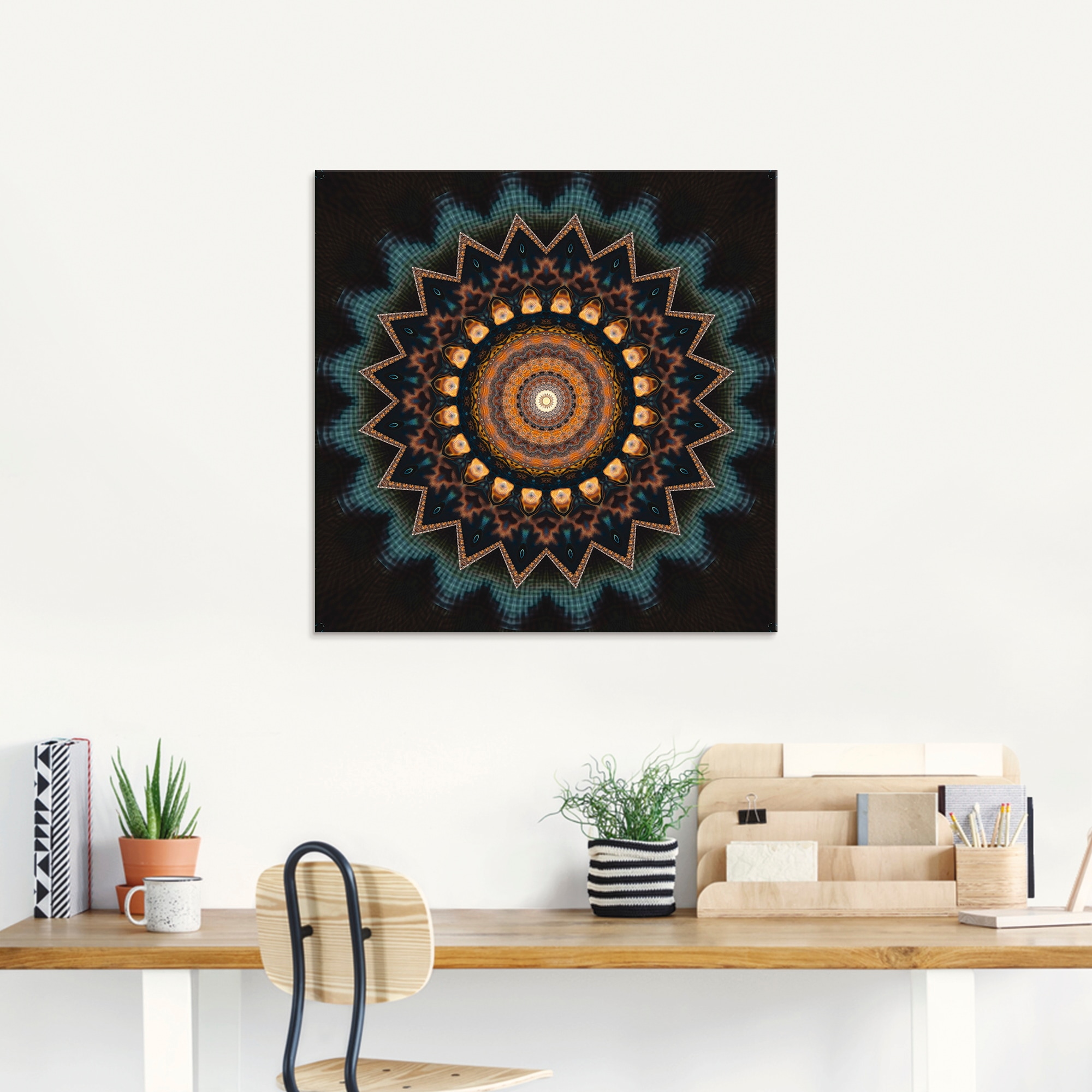 Artland Glasbild »Mandala kosmisches Bewusstsein«, Muster, (1 St.), in verschiedenen Größen