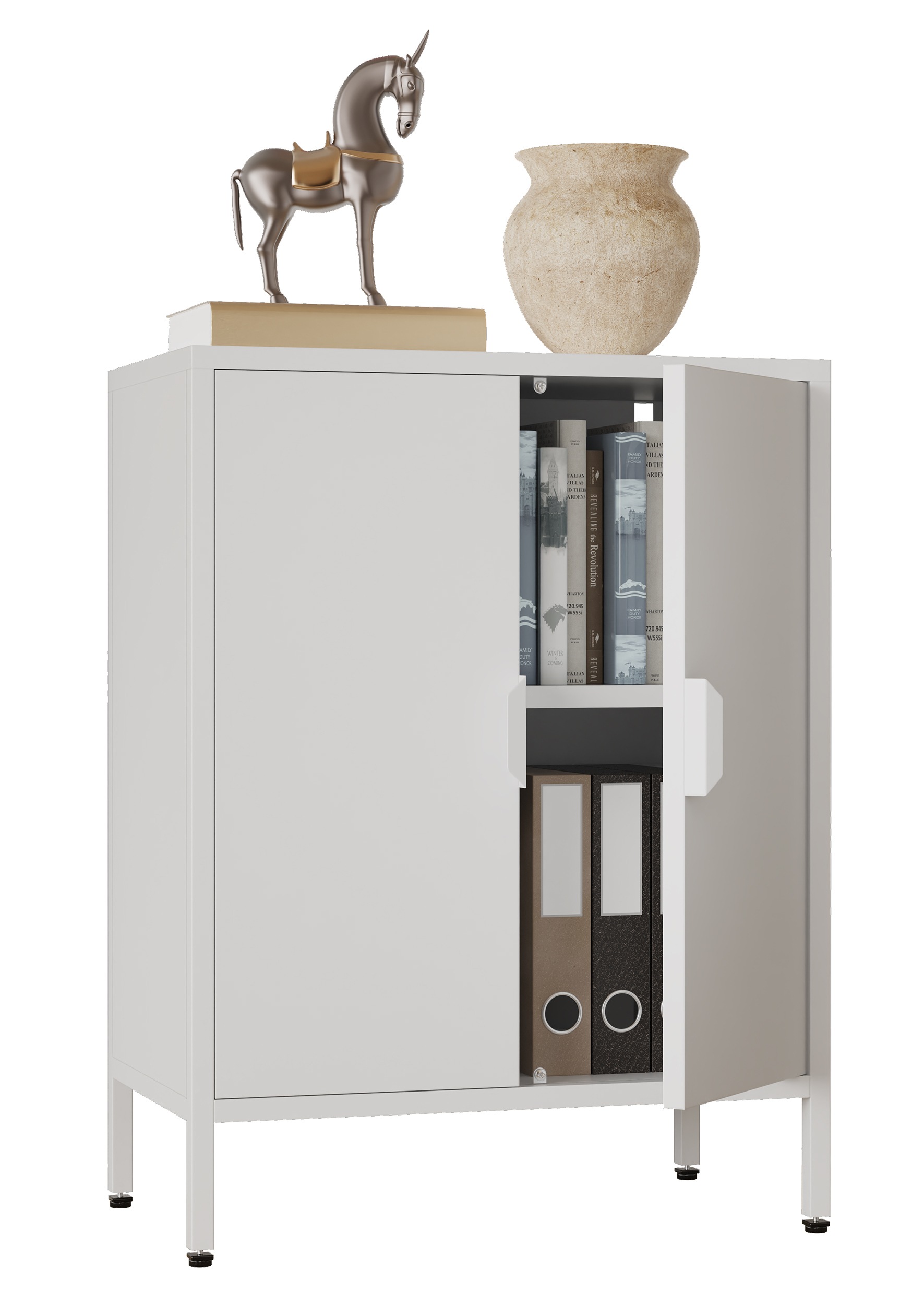 VCM Kommode »Stahl Kommode Sideboard Schrank Drehtüren Flokas S« 1 Stk. tlg.