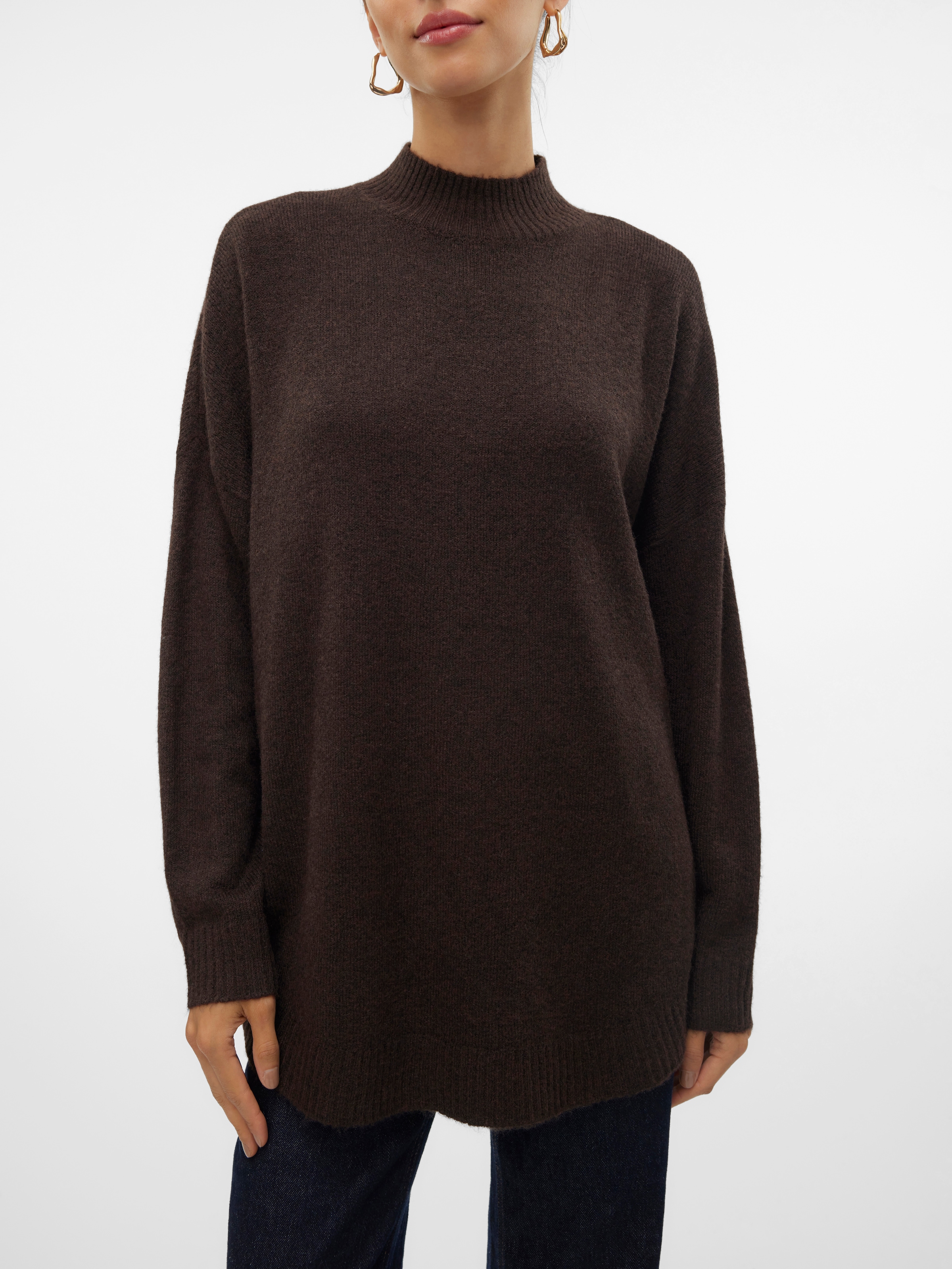 Vero Moda Strickpullover »VMPLAZA LS HIGHNECK LONG PULLOVER GA BOO«
