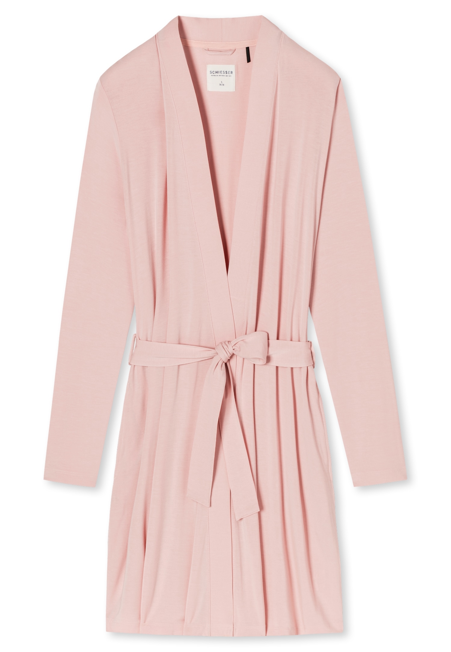 Schiesser Morgenmantel »"Essentials"«, mit Kimono-Schnittform mit dezentem Glanz