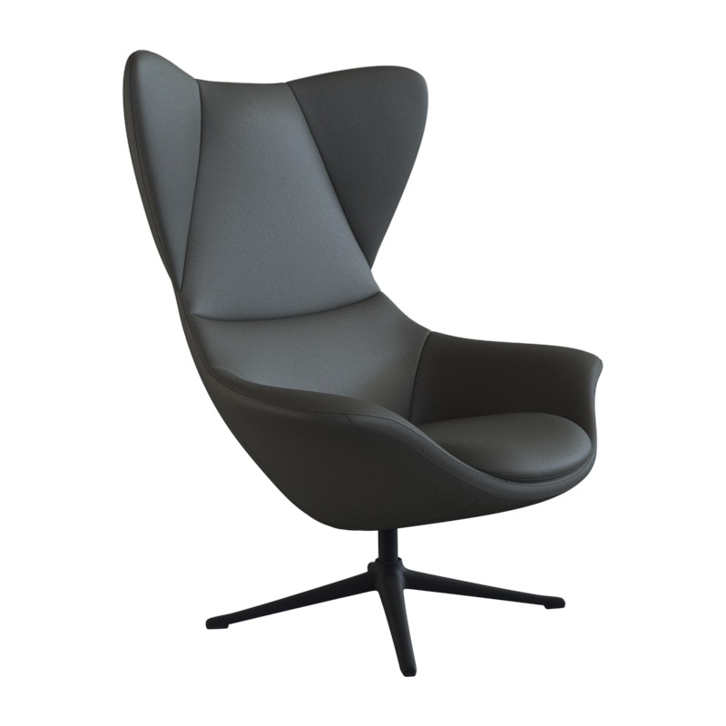 FLEXLUX Ohrensessel »Stilo Relaxsessel, TV-Sessel«, Solitär, Stil-Ikone, drehbar, Fuß schwarz