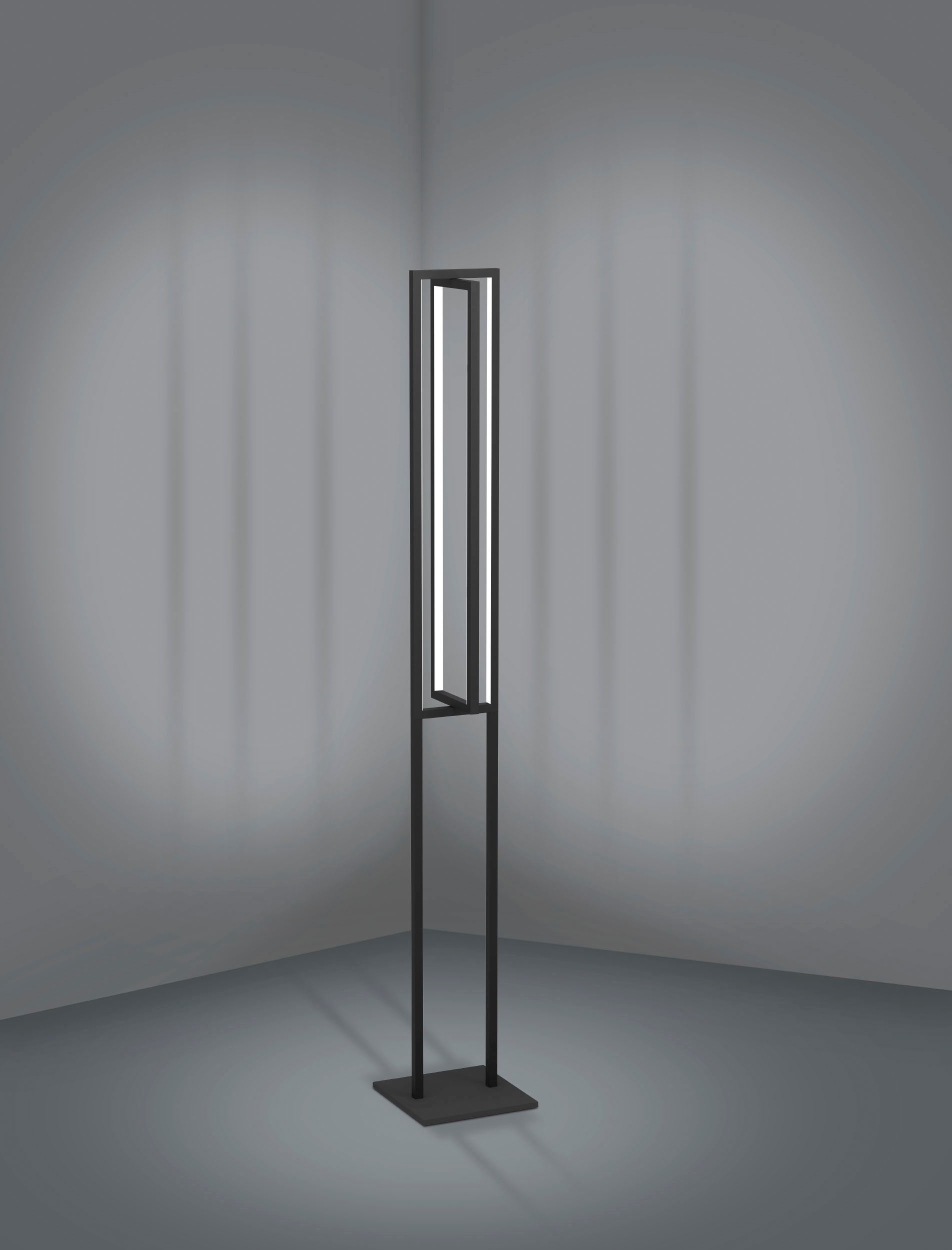 EGLO Stehlampe »SIBERIA«, Leuchtmittel LED-Modul | LED fest integriert, Stehleuchte in schwarz aus Stahl - 34W - warmweiß - kaltweiß