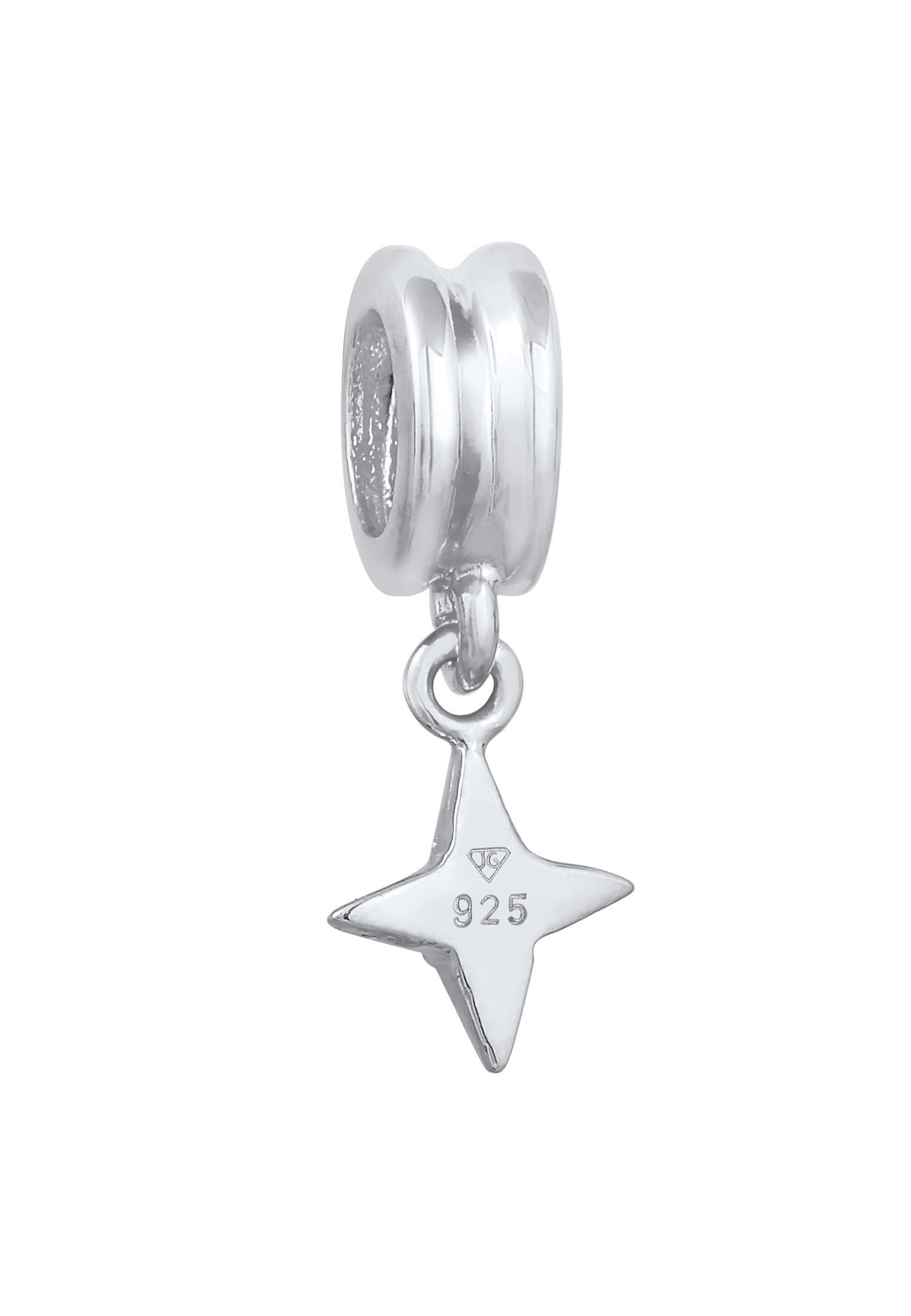 Nenalina Amulett »Charm Bead Stern Star Kristall 925 Silber«