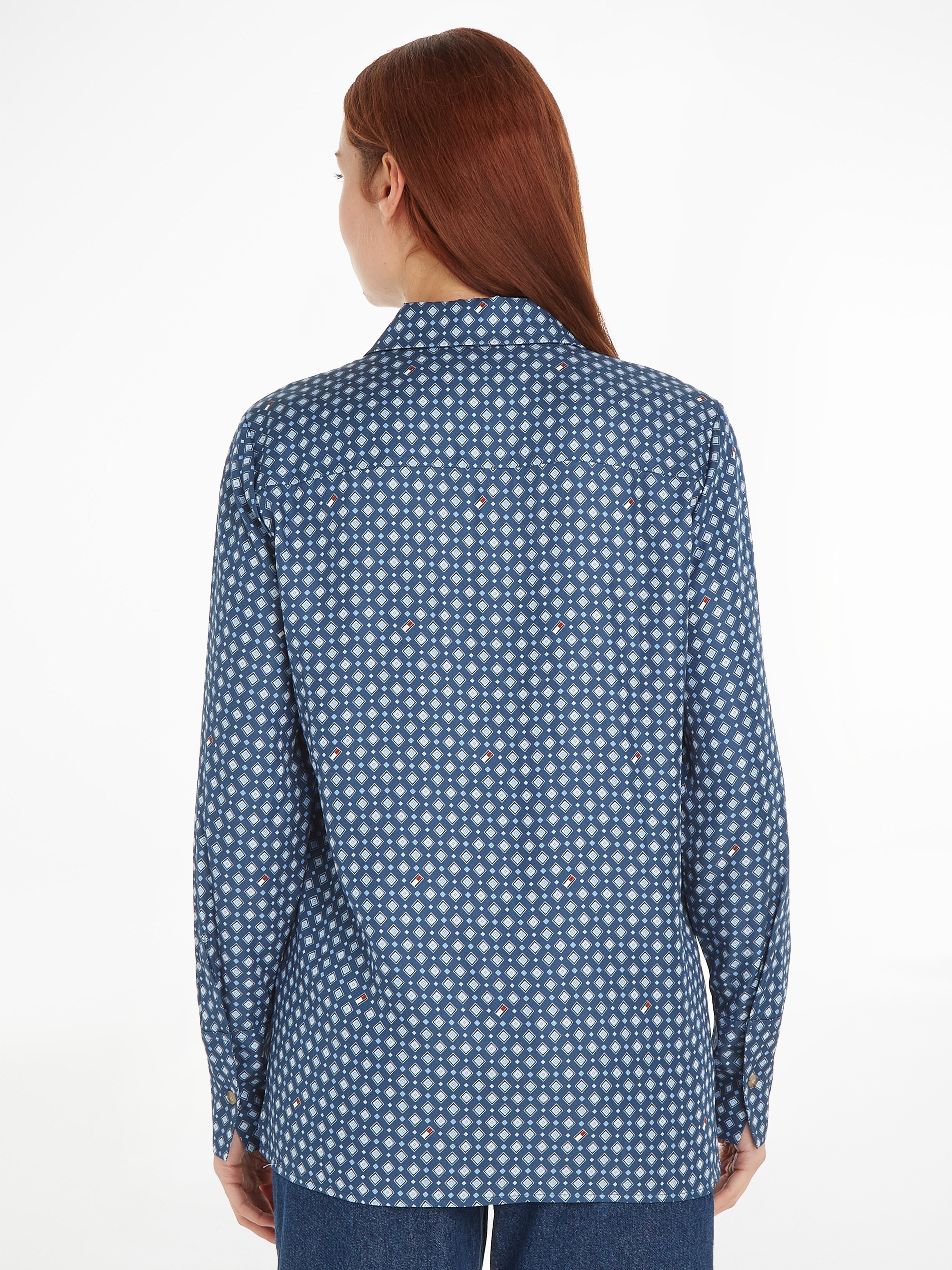 Tommy Hilfiger Hemdbluse »FOULARD REGULAR SHIRT«, mit Tommy Hilfiger Logo