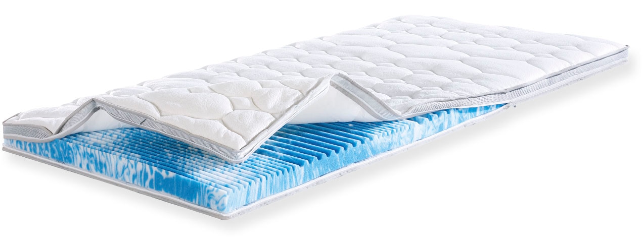 fan Topper "Gel-Feeling, 7 Zonen Topper 90x200 cm, 180x200 cm & weitere Größen" Matratze, Boxspringbett, Hausstauballergiker geeignet, ergonomisch