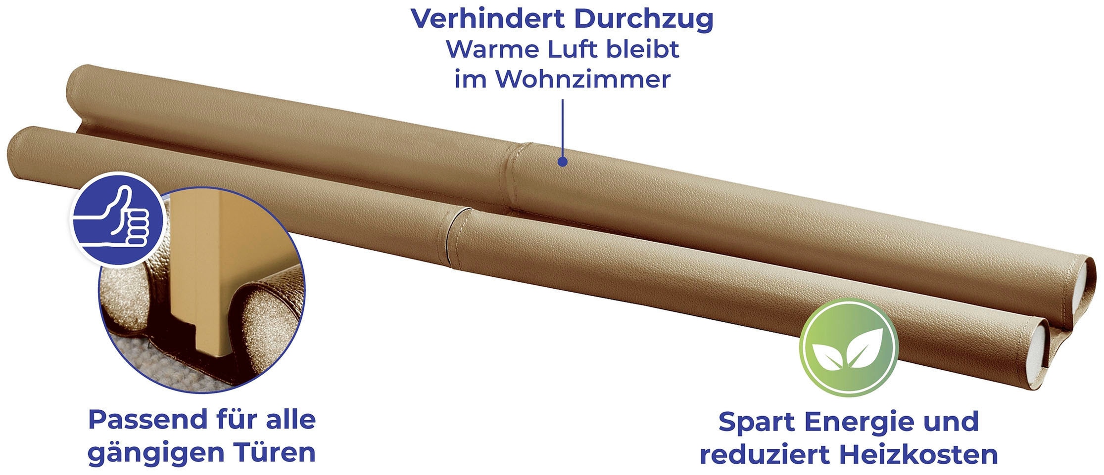 Maximex Zugluftstopper, braun, faltbar