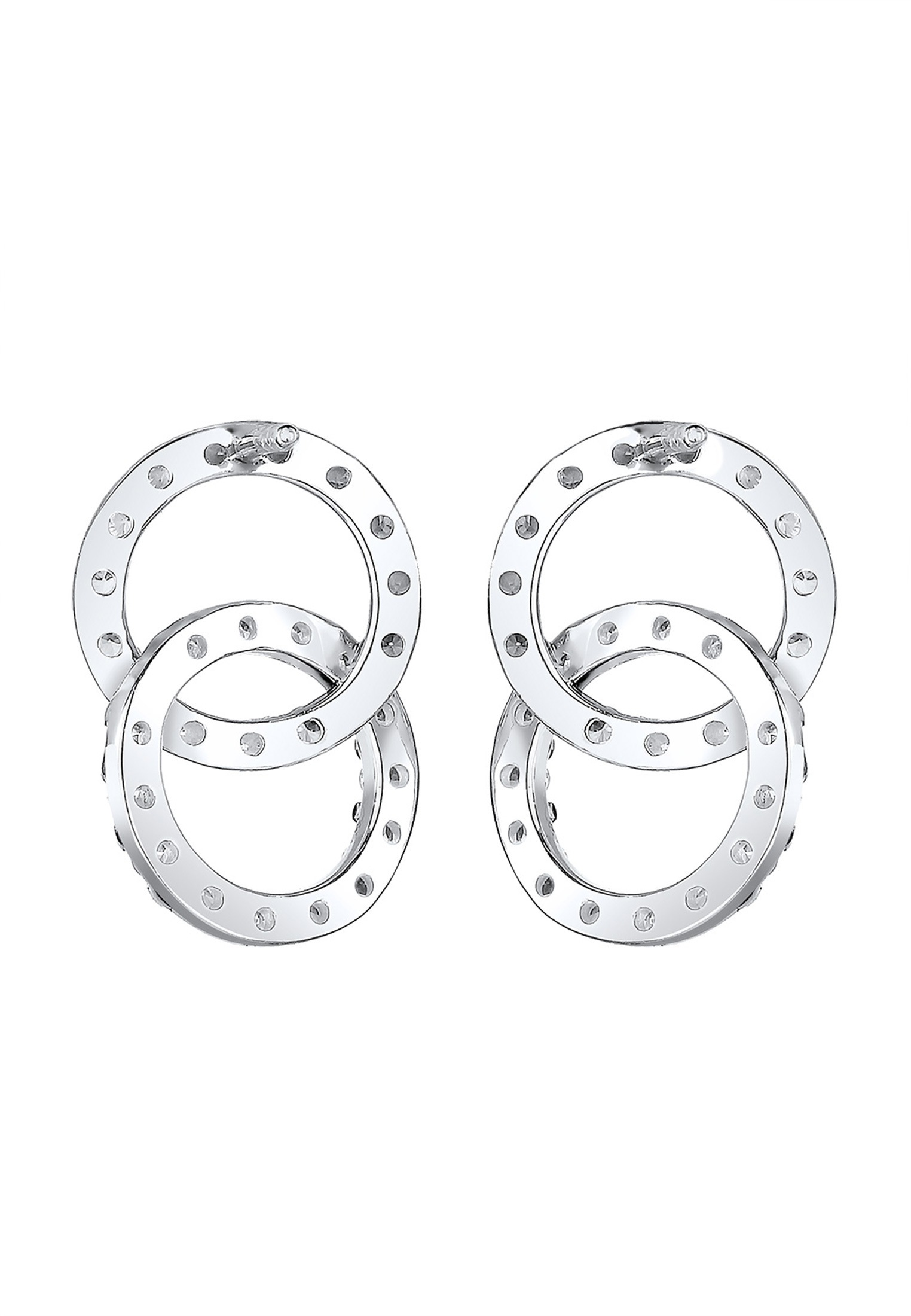 Elli Paar Ohrstecker »Ohrringe Kreis Geo Trend Kristalle 925 Silber«