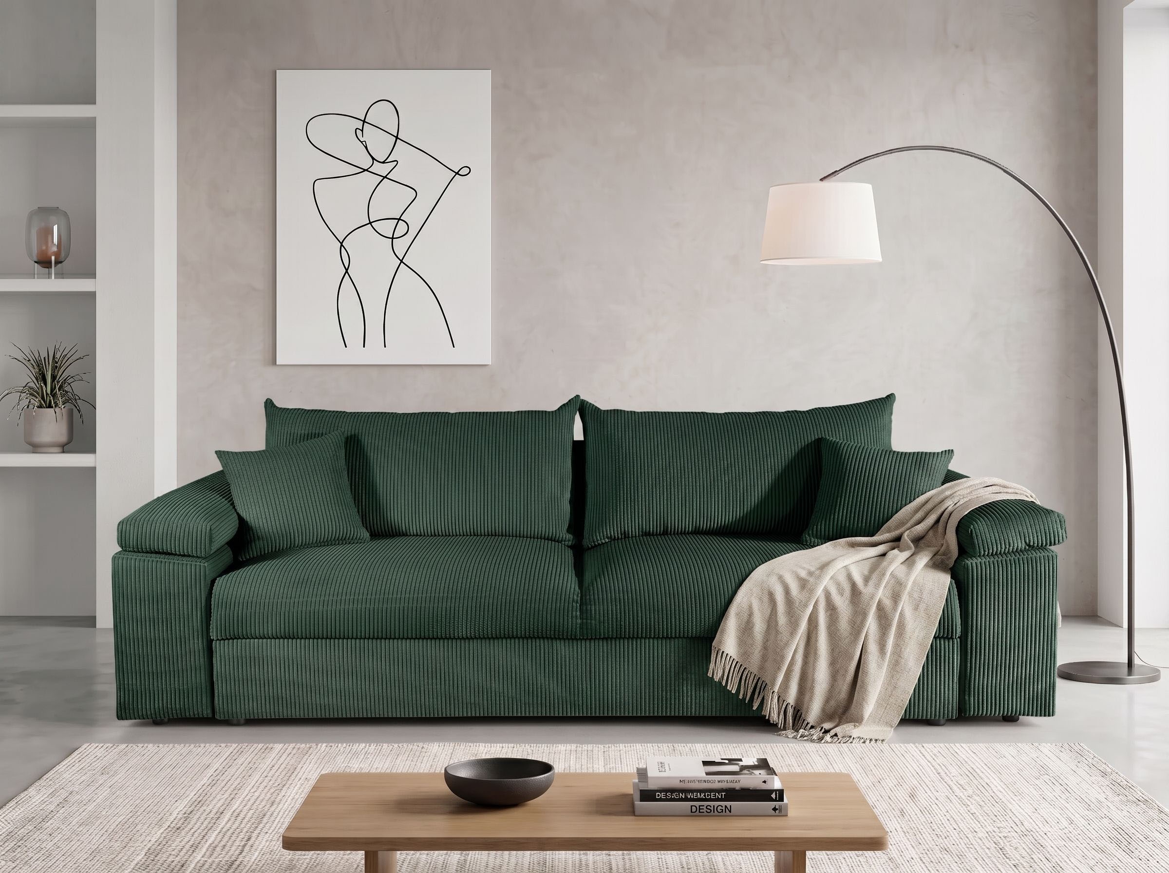 COLLECTION AB Schlafsofa »Mara, B: 249 cm, Liegefl. 139x195 cm« Dauer-Schlaffunktion, Bettkasten & Federkern, wahlweise mit Topper