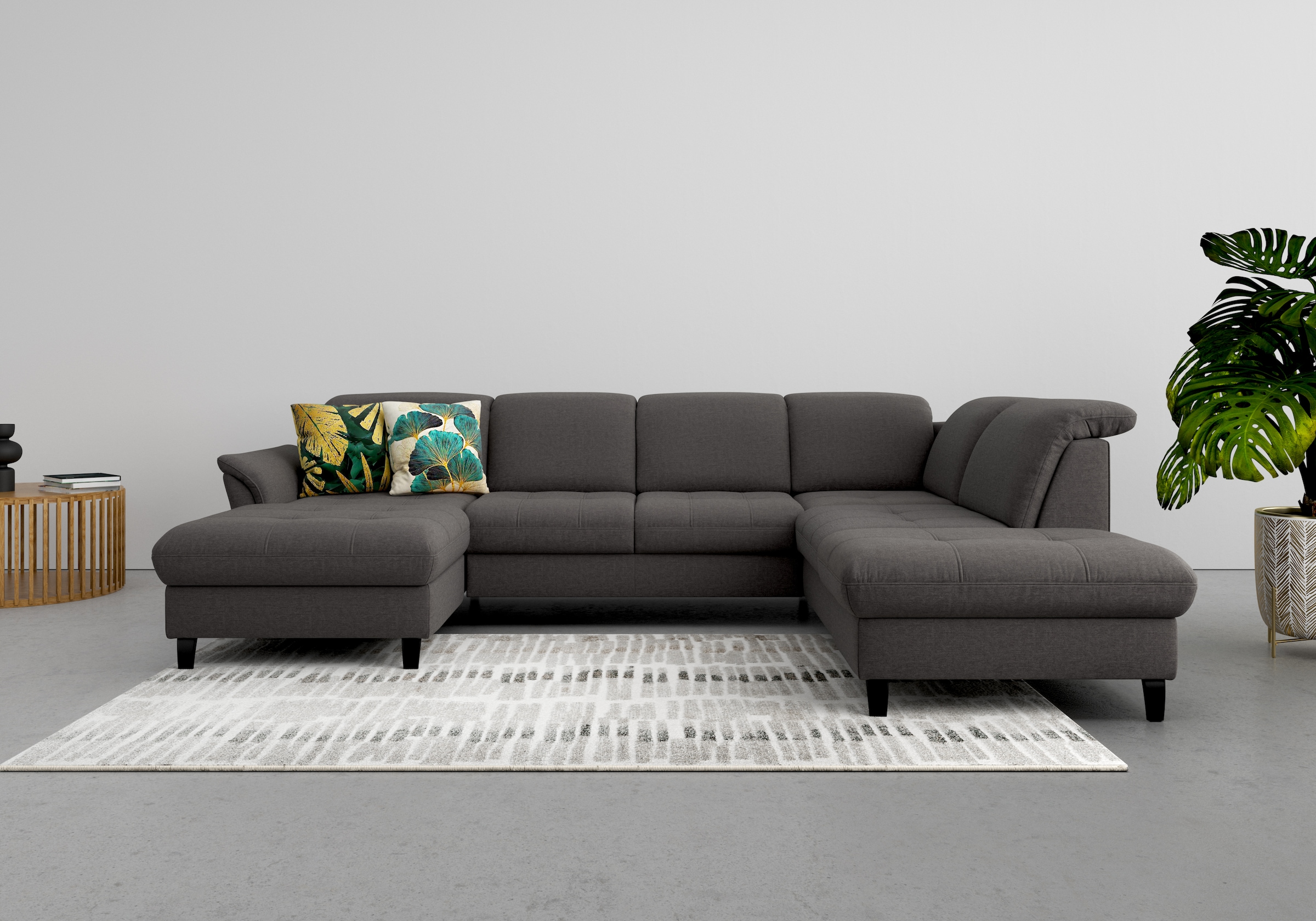 sit&more Wohnlandschaft »Maggiore U-Form« wahlweise mit Kopfteilverstellung, Bettfunktion und Stauraum