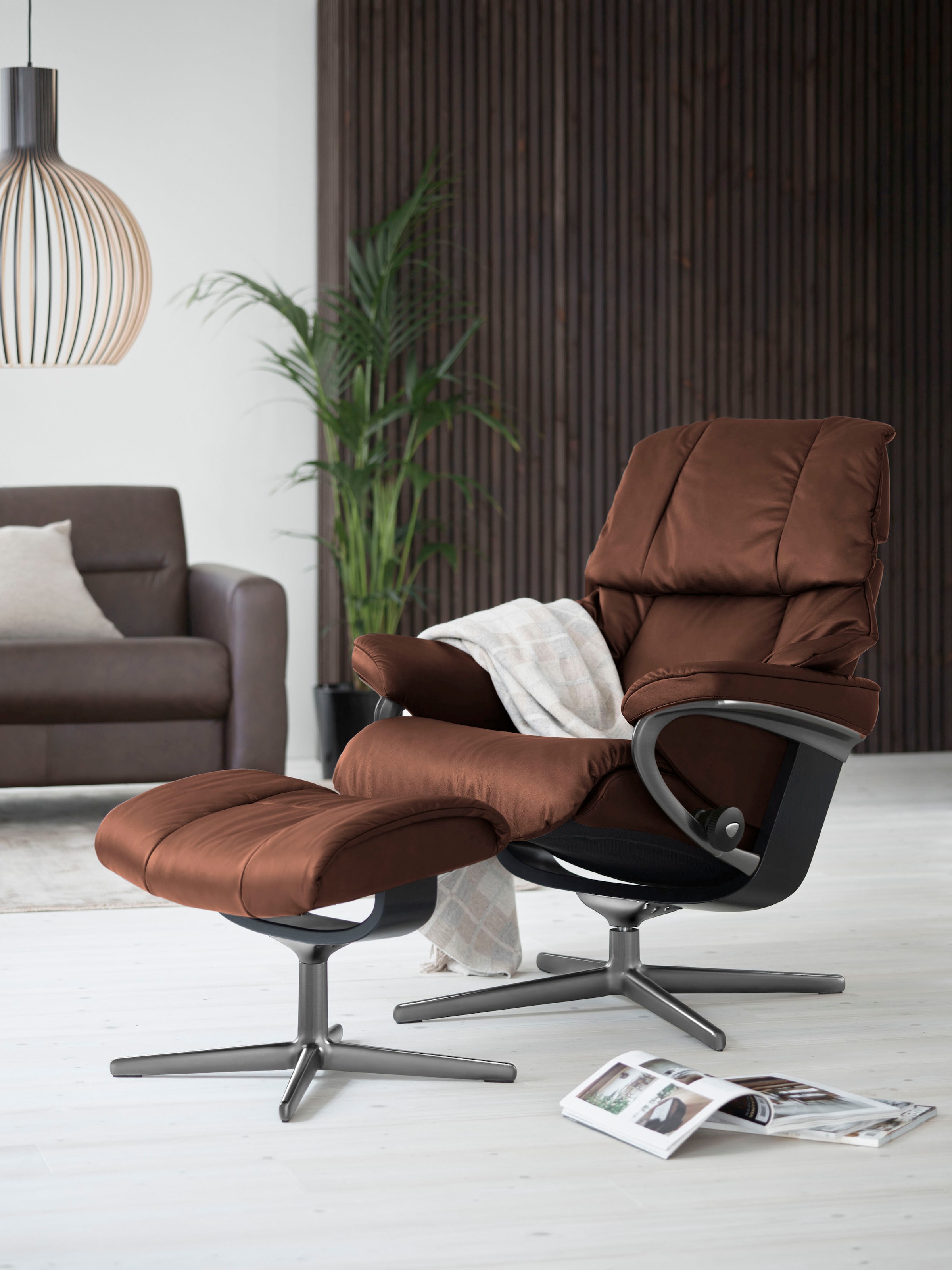 Stressless® Fußhocker »Reno«, mit Cross Base, Größe S, M & L, Holzakzent Schwarz