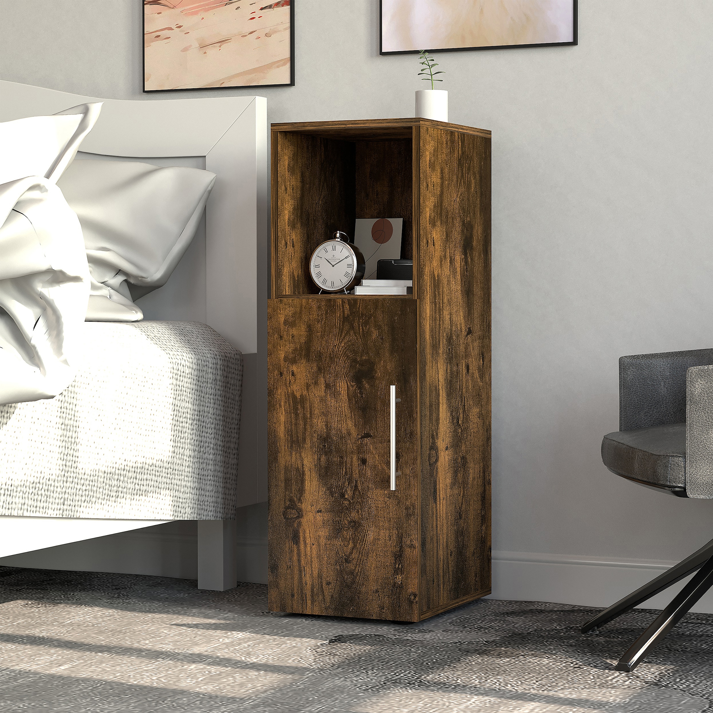 VCM Nachttisch »Holz Nachttisch Beistellmöbel Seitenschrank Narila«