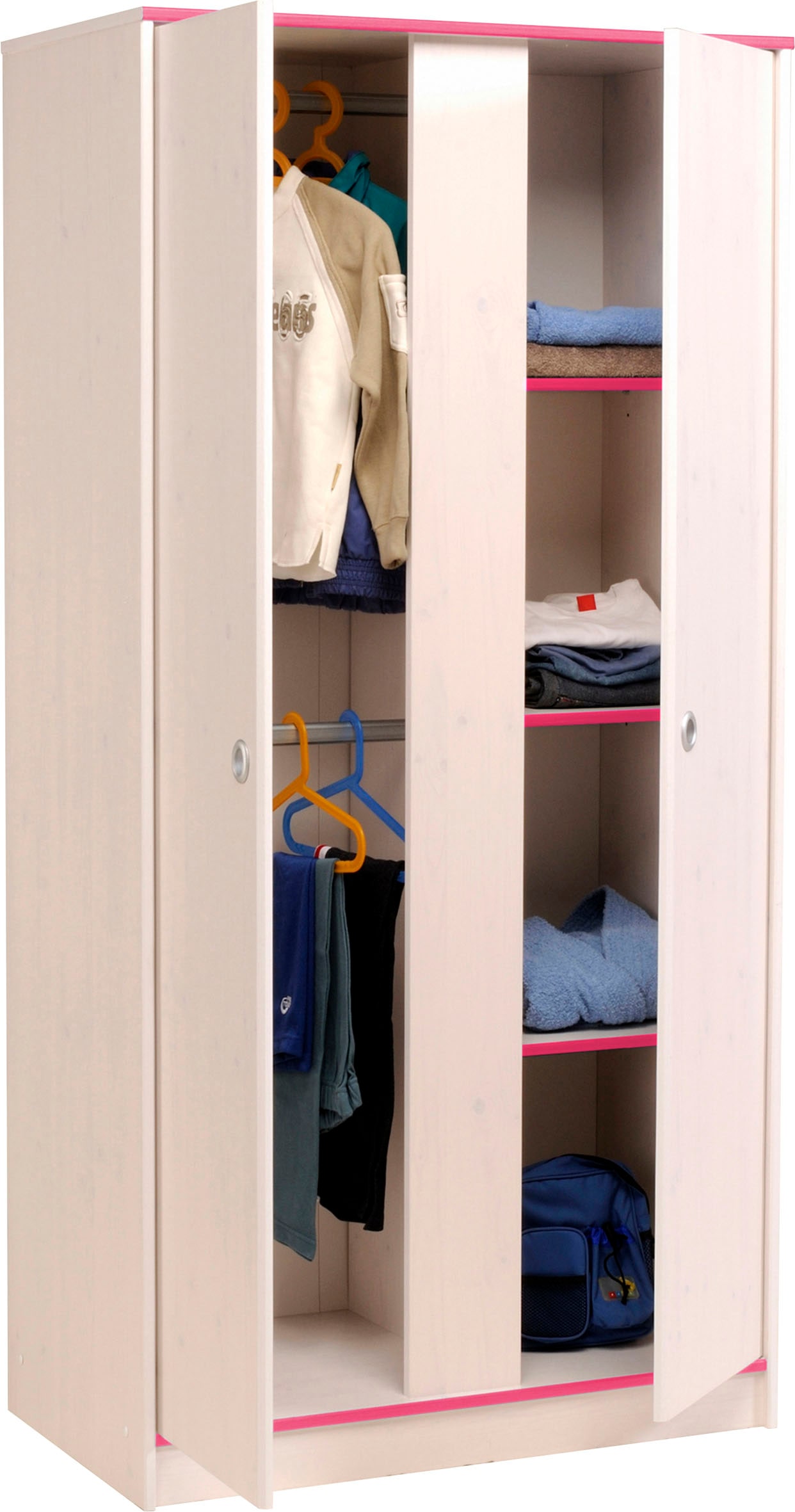 Parisot Jugendzimmer-Set »Smoozy«, (Set, 2 St., Hochbett mit integr. Schreibtisch und Kleiderschrank)