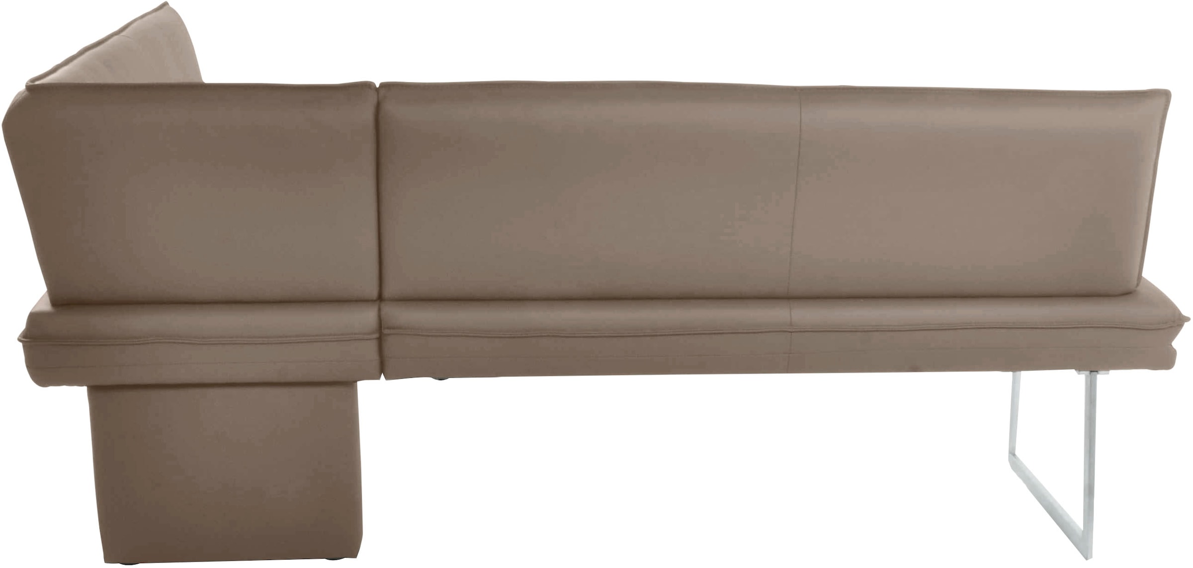 K+W Komfort & Wohnen Eckbank mit Sattlernaht und schmaler Kufe, langer Schenkel rechts oder links