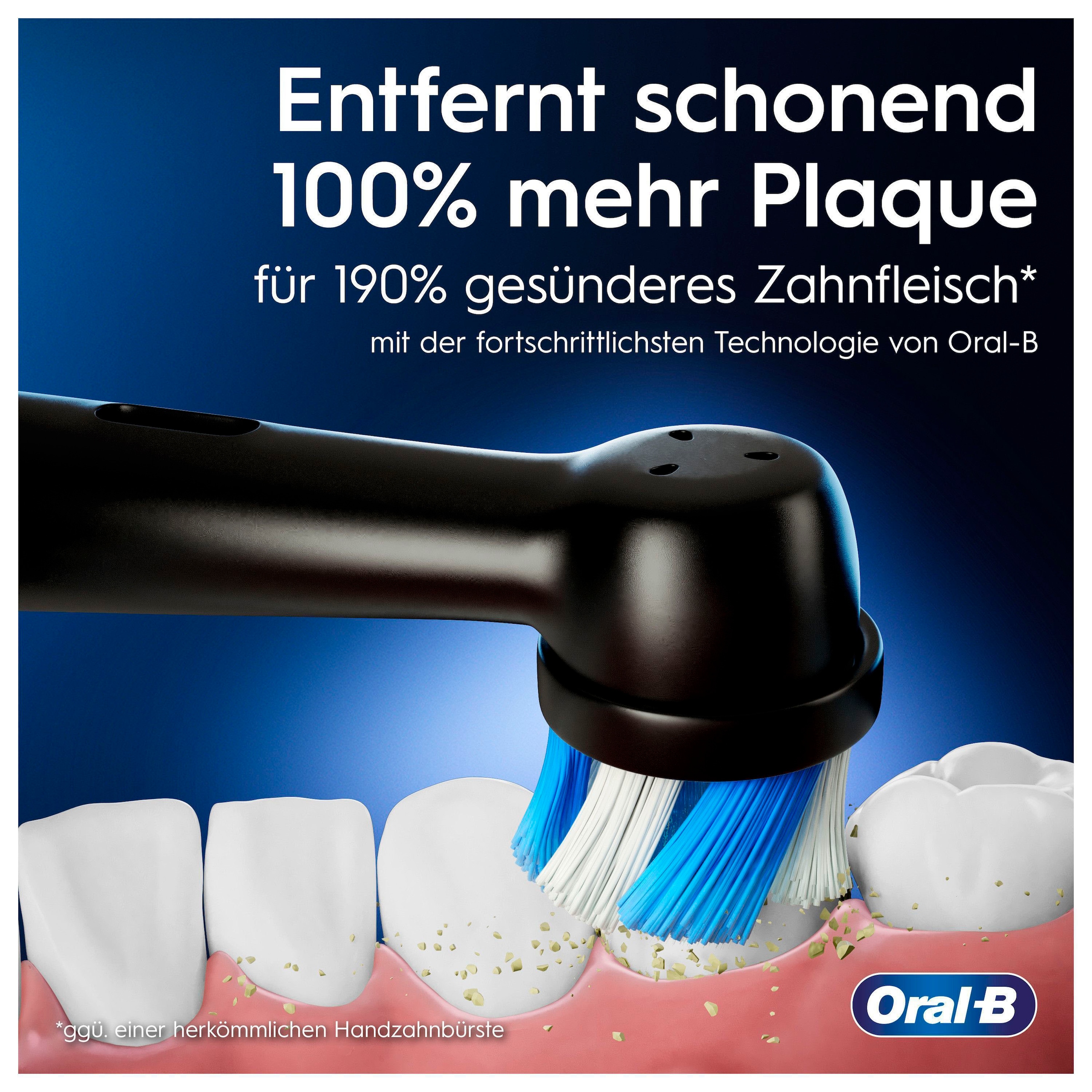 Oral-B Elektrische Zahnbürste »iO 6«, 2 St. Aufsteckbürsten, mit Magnet-Technologie, Display, 5 Putzmodi, Reiseetui