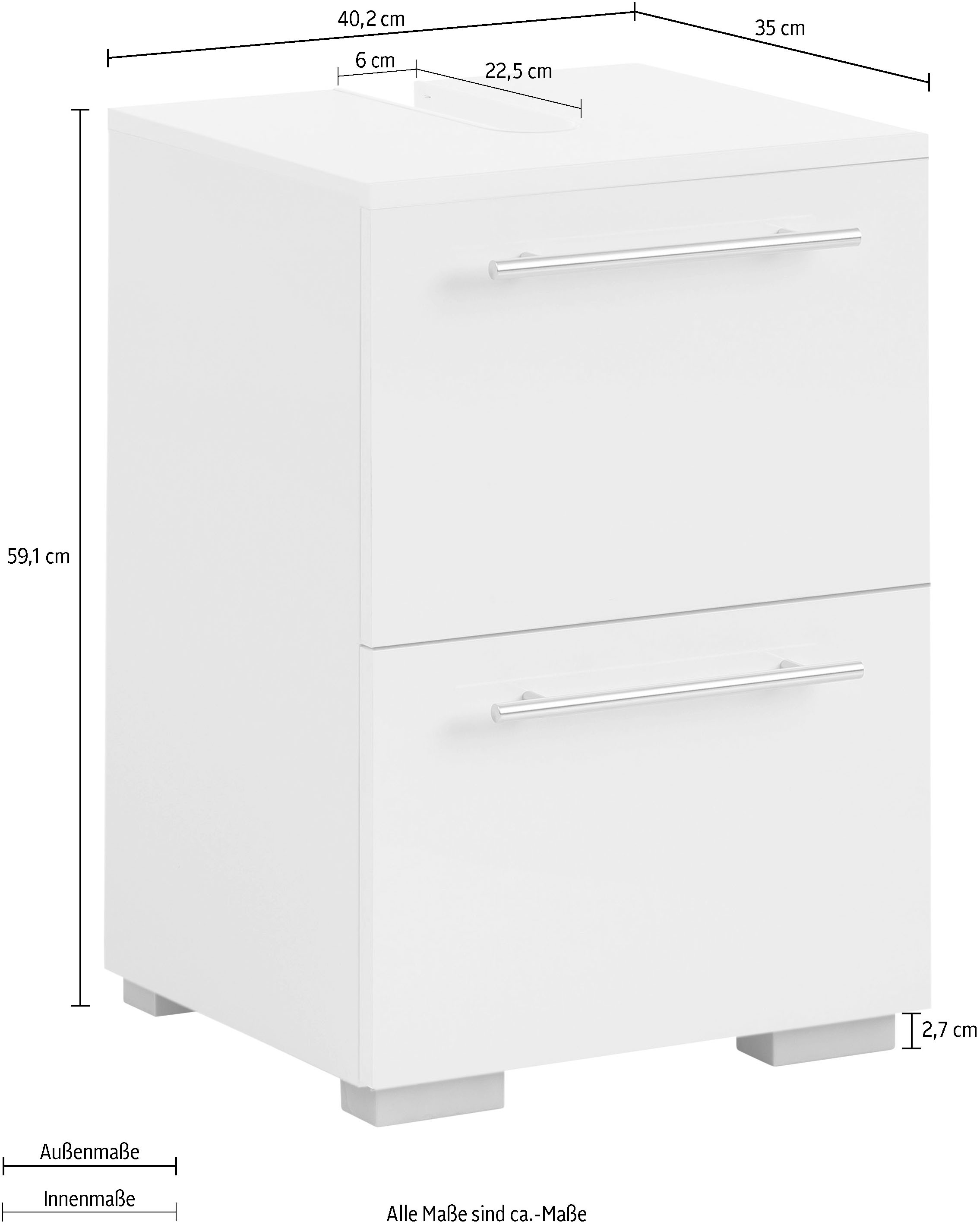 welltime Waschbeckenunterschrank »Carlos«, Breite 40 cm