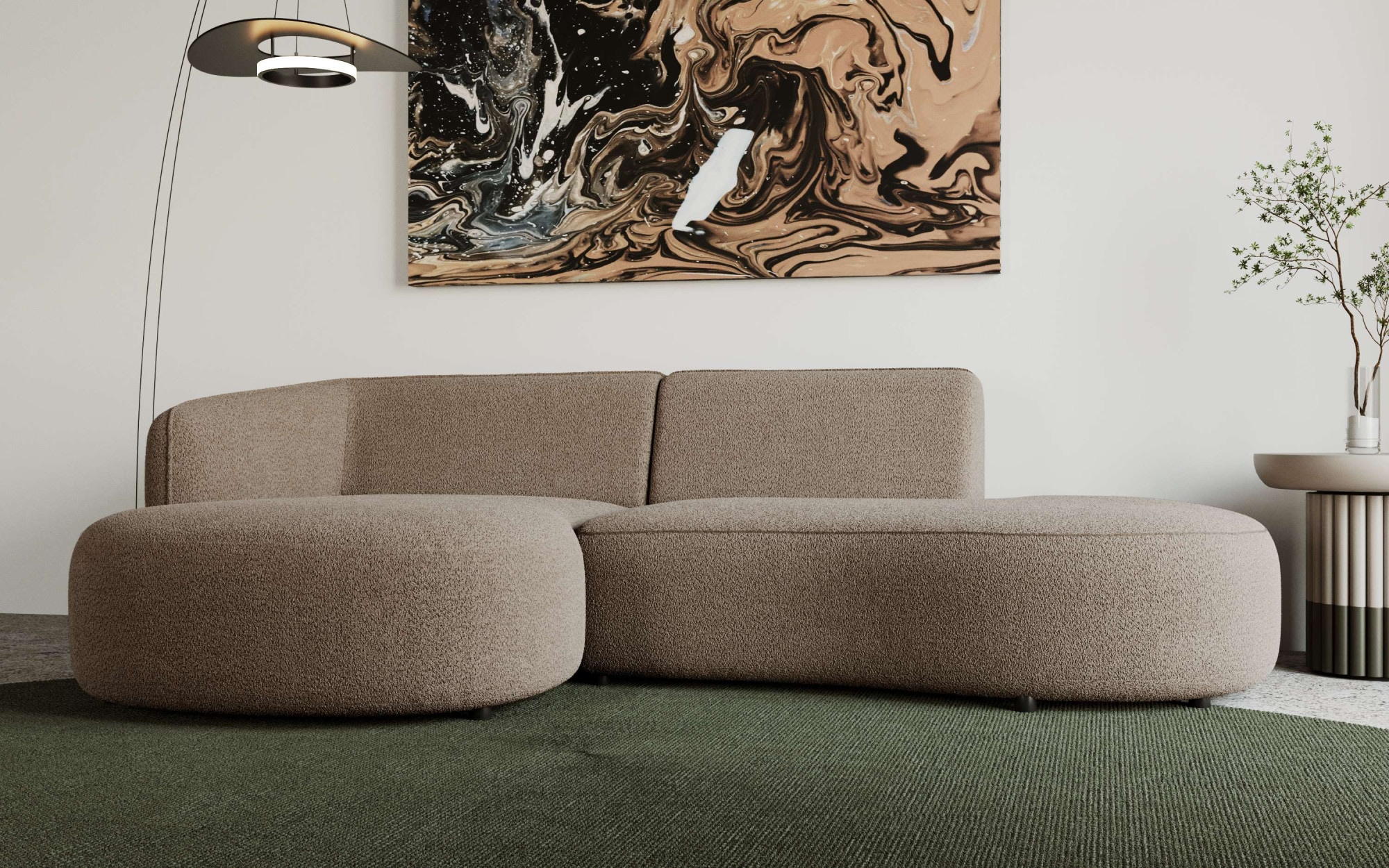 Home affaire Ecksofa »Ostrup« schlichtes modernes Design, in verschiedenen Farben