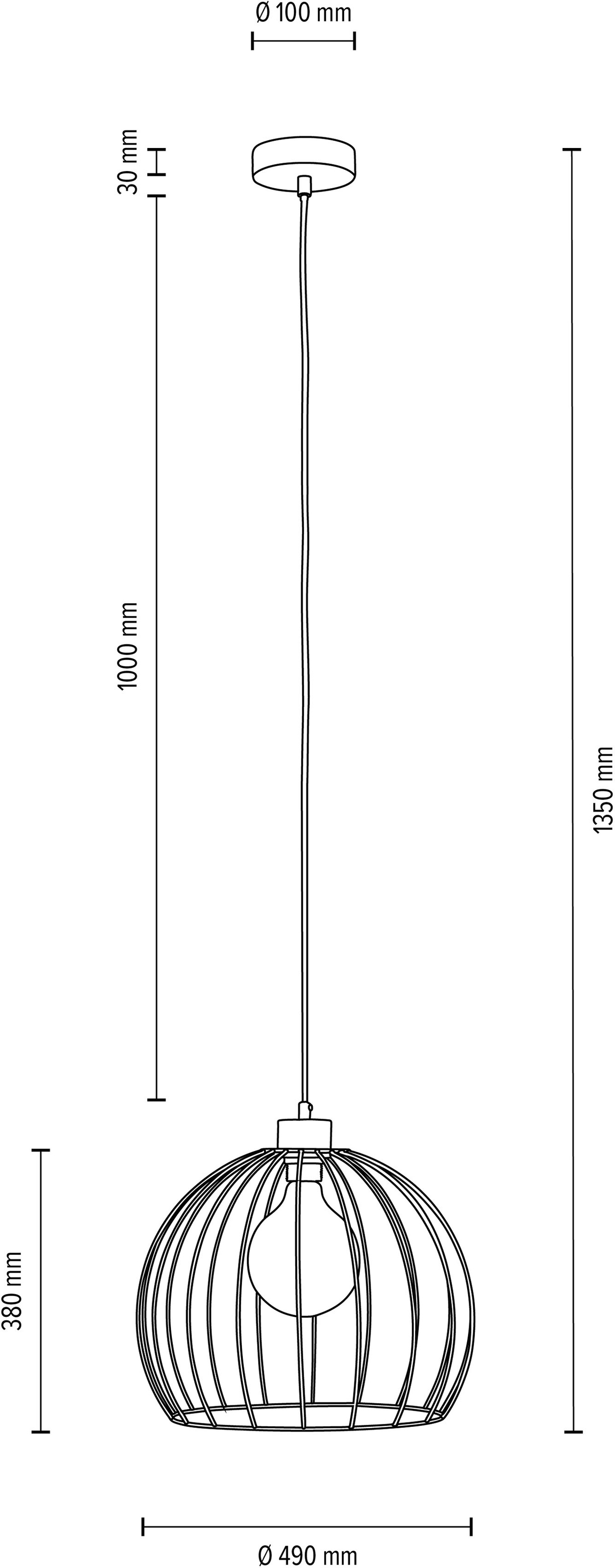 BRITOP LIGHTING Hängeleuchte »Coop«, 1 flammig, Leuchtmittel E27 | ohne Leuchtmittel-Leuchtmittel wechselbar, Dekorative Leuchte aus Metall, passende LM E27 / exkl., Made in Europe