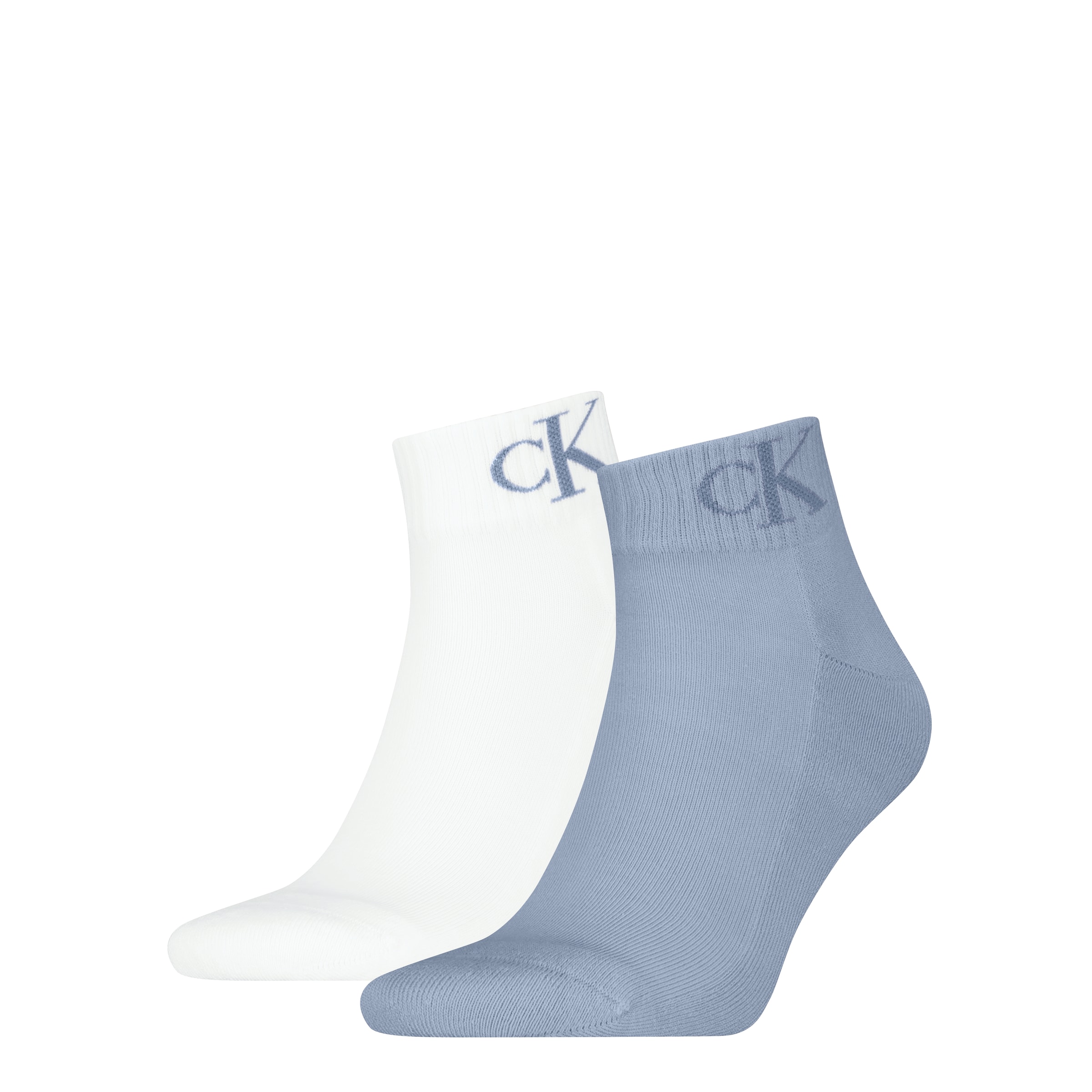 Calvin Klein Jeans Kurzsocken »CKJ MEN QUARTER 2P MONOGRAM«, (2 Paar, 2 Paar), mit dezenter Logostickerei