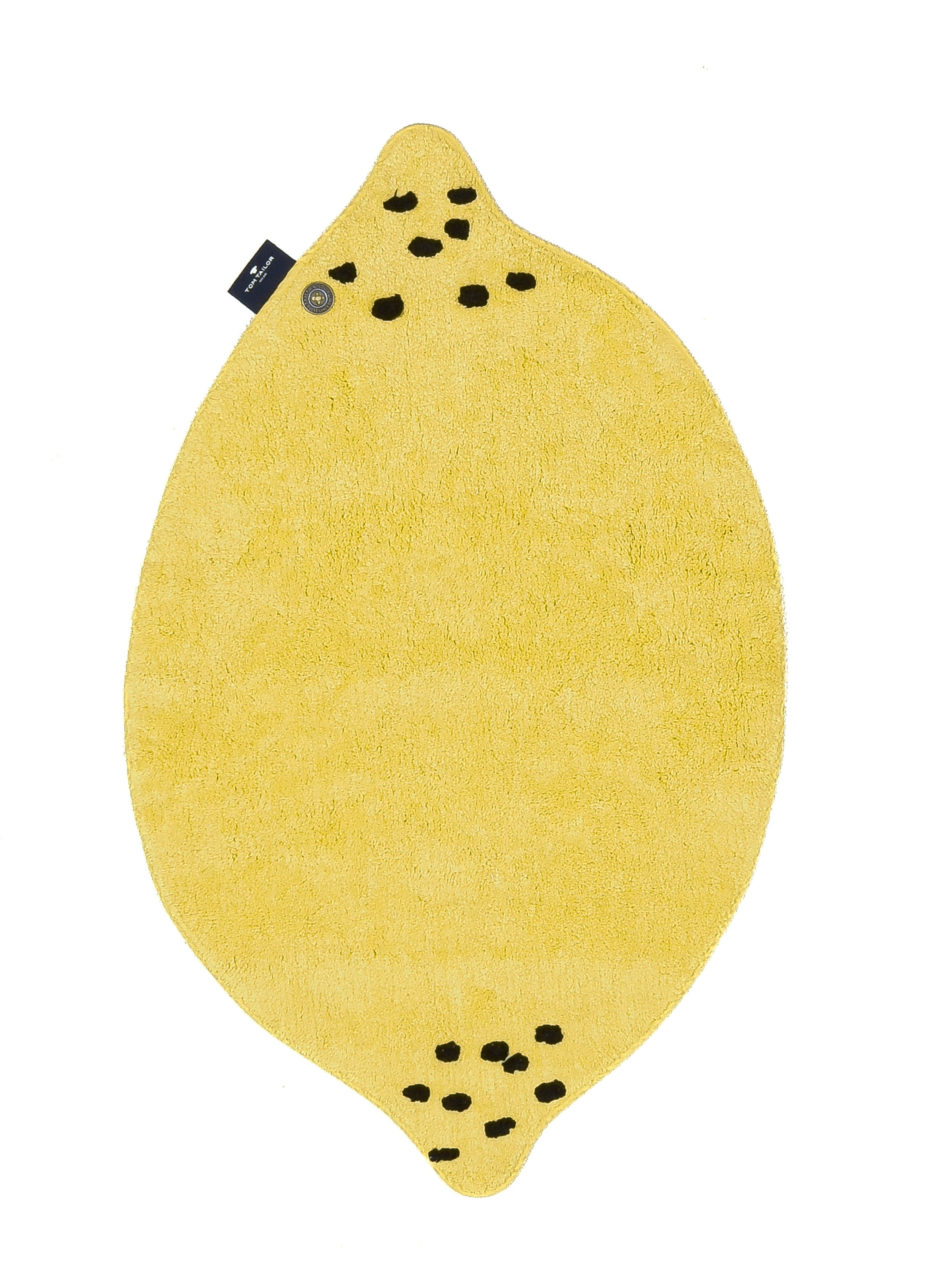 TOM TAILOR HOME Badematte »Bings Lemon«, fußbodenheizungsgeeignet, Badteppich, Motivform Zitrone, reine Baumwolle, Uni Farben, waschbar