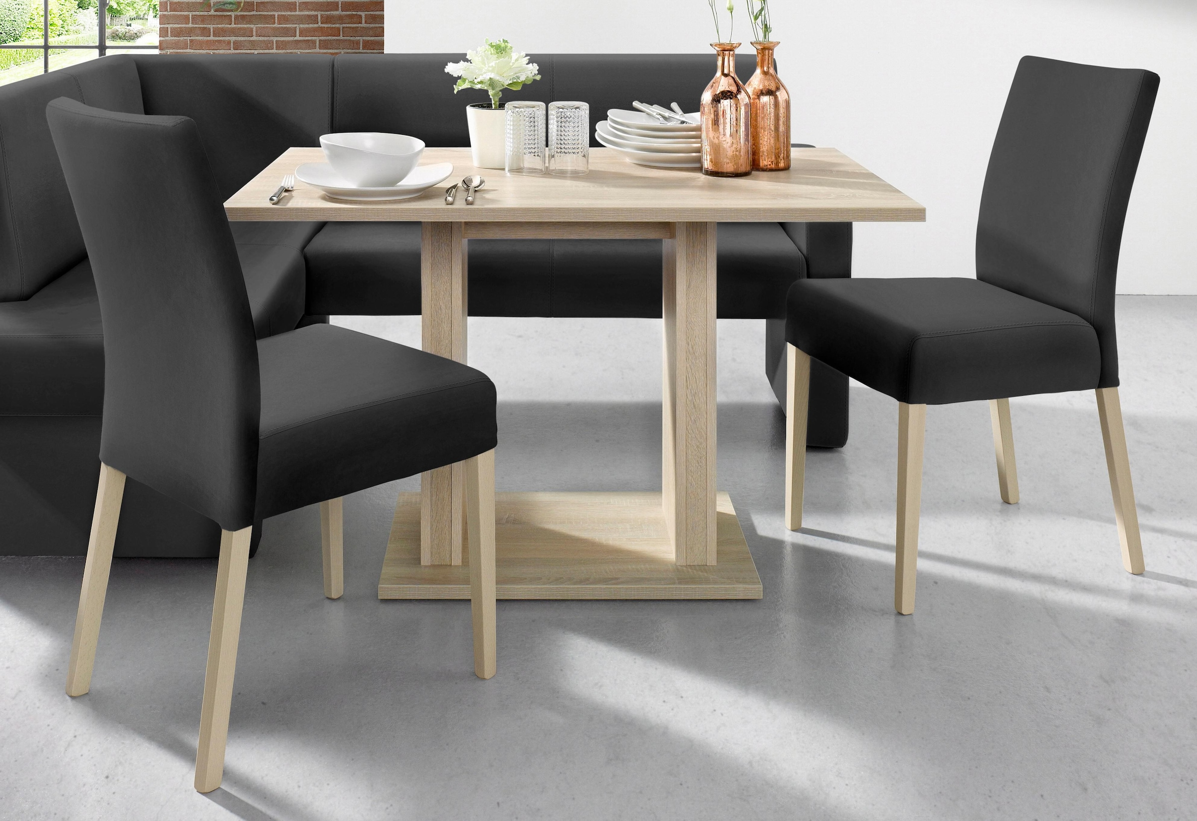 Home affaire 4-Fußstuhl »Umag« (Set) 2 Stk.Sitz und Rücken gepolstert