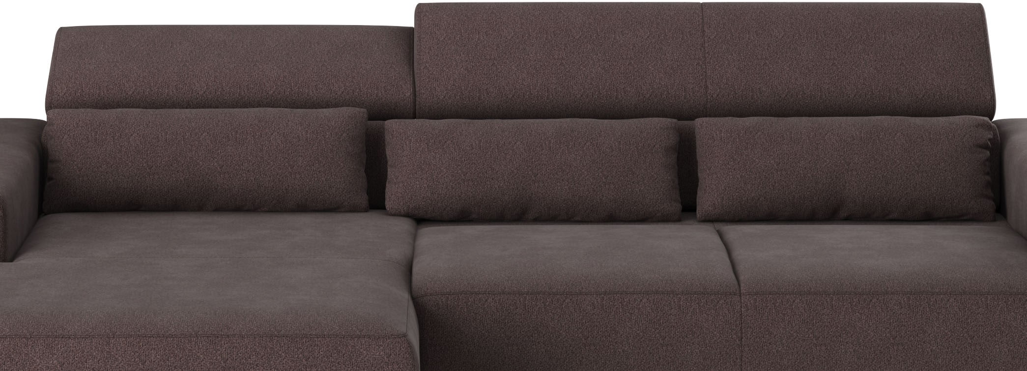 COTTA Ecksofa »Side L-Form, mit Kopfteilverstellung & 3 Nierenkissen«, optional motorische Sitztiefenverstellung