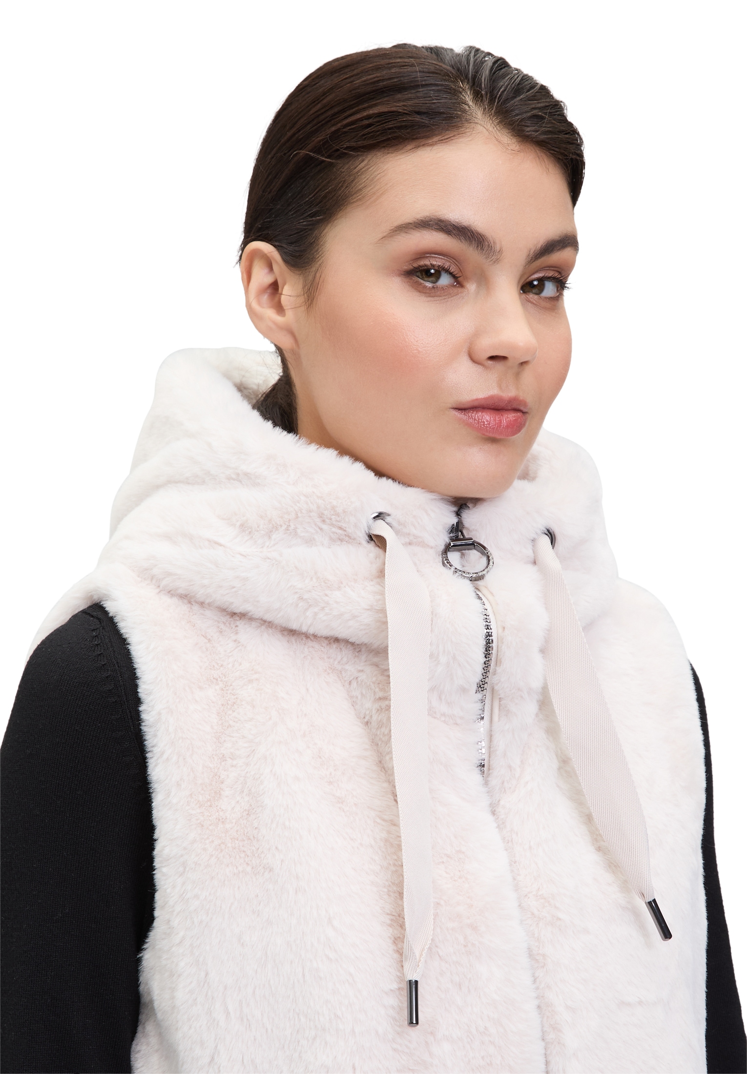 Betty Barclay Fellimitatweste »Plüschweste mit Kapuze«