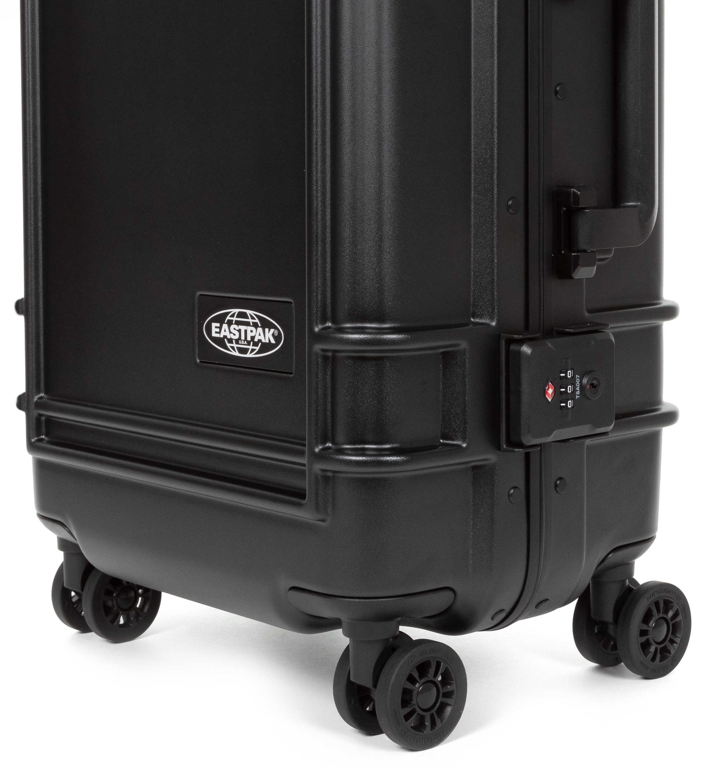 Eastpak Hartschalen-Trolley »RESIST'R CASE S BRUSHED METAL mit 30 Jahren Garantie«, 4 Rollen, Reisegepäck Handgepäck-Koffer TSA-Zahlenschloss